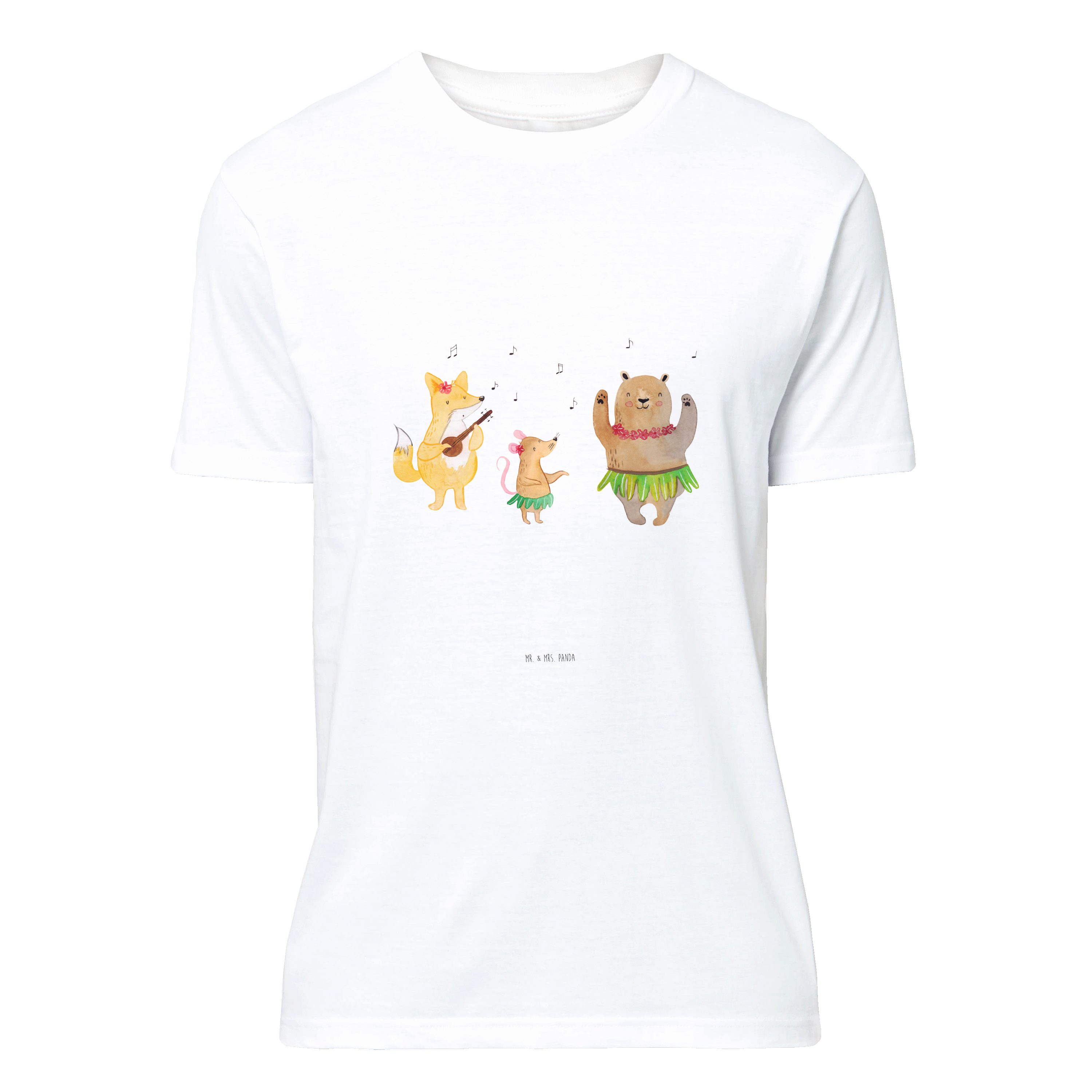 Mr. & Mrs. Panda T-Shirt Waldtiere Aloha - Weiß - Geschenk, Tshirt, T-Shirt, Damen, lustige Sp (1-tlg)