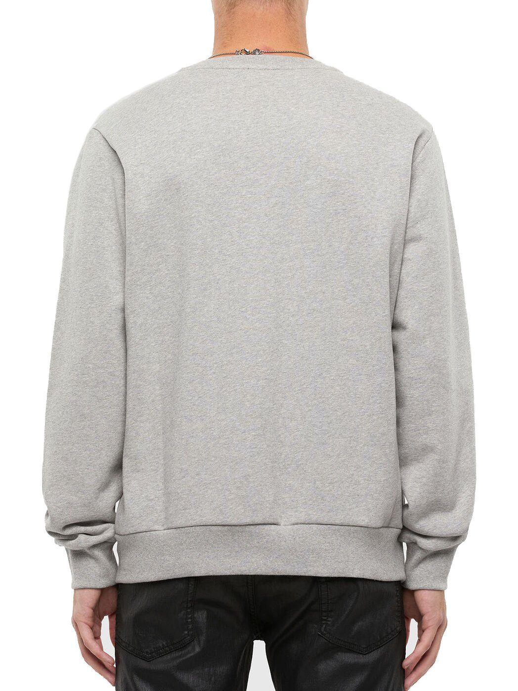 Grau Regular Sweatshirt - Pullover S-GIRK-N80 Diesel Fit Logo Supersoft