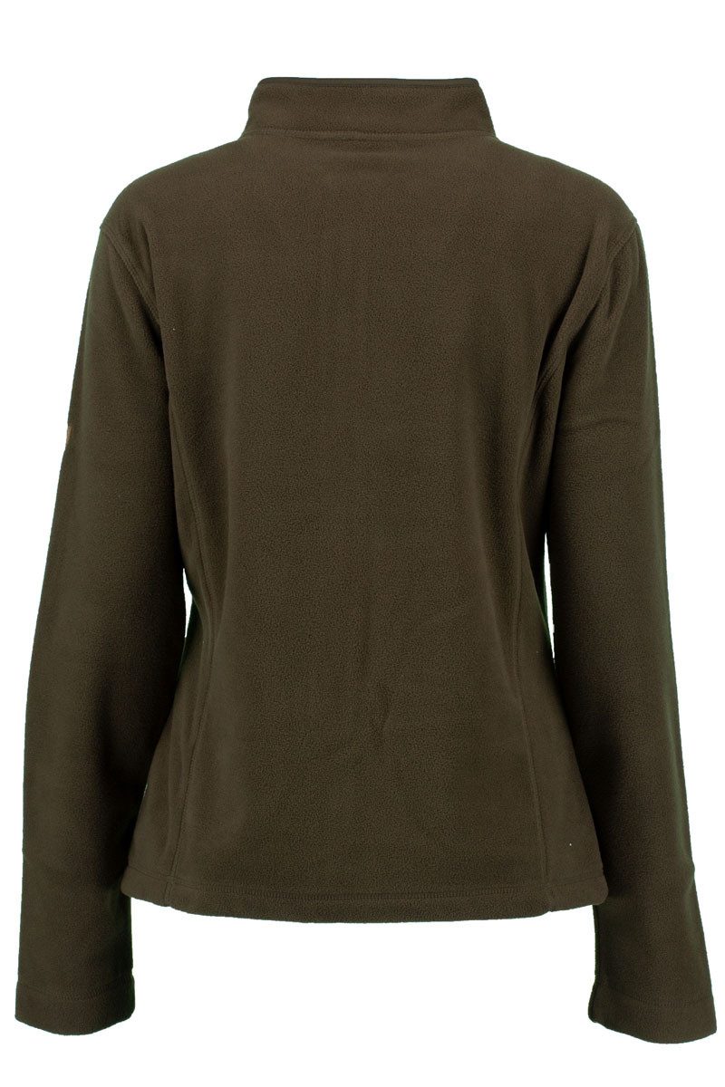 OS Trachten Fleecejacke Kroios Zip-Jacke hochgeschlossen mit Hirsch-Sticker günstig online kaufen