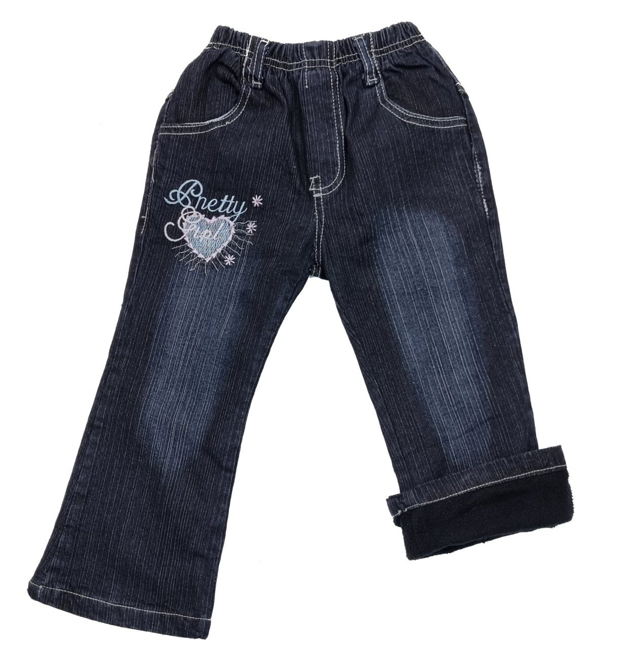 Girls Fashion Thermojeans Thermohose, Winterhose, gefütterte Jeans, MT4