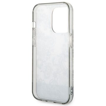 Guess Handyhülle GUESS Schutzhülle für Apple iPhone 14 Pro Cover Etui Hard Case Porcelain Collection Schwarz