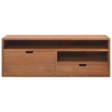 furnicato TV-Schrank 110x30x40 cm Teak Massivholz