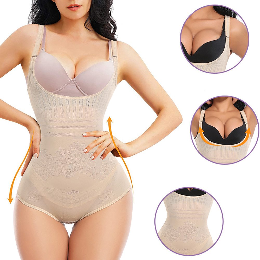 Lovolotti Shaping-Body Shapewear Damen Body Figurformend – Bauch Weg Miederbody mit verstellbaren Trägern und Taillenformung für glatte Silhouette