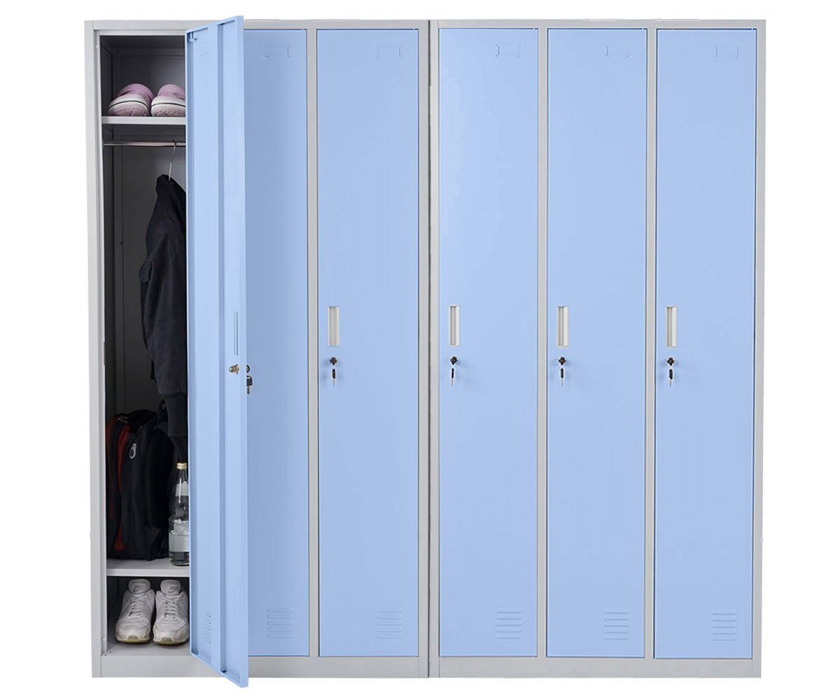MCW Mehrzweckschrank Preston T829-6-H 2er-Set, Lüftungsschlitze, Etikettenhalter, Schloss inkl. 2 Schlüssel