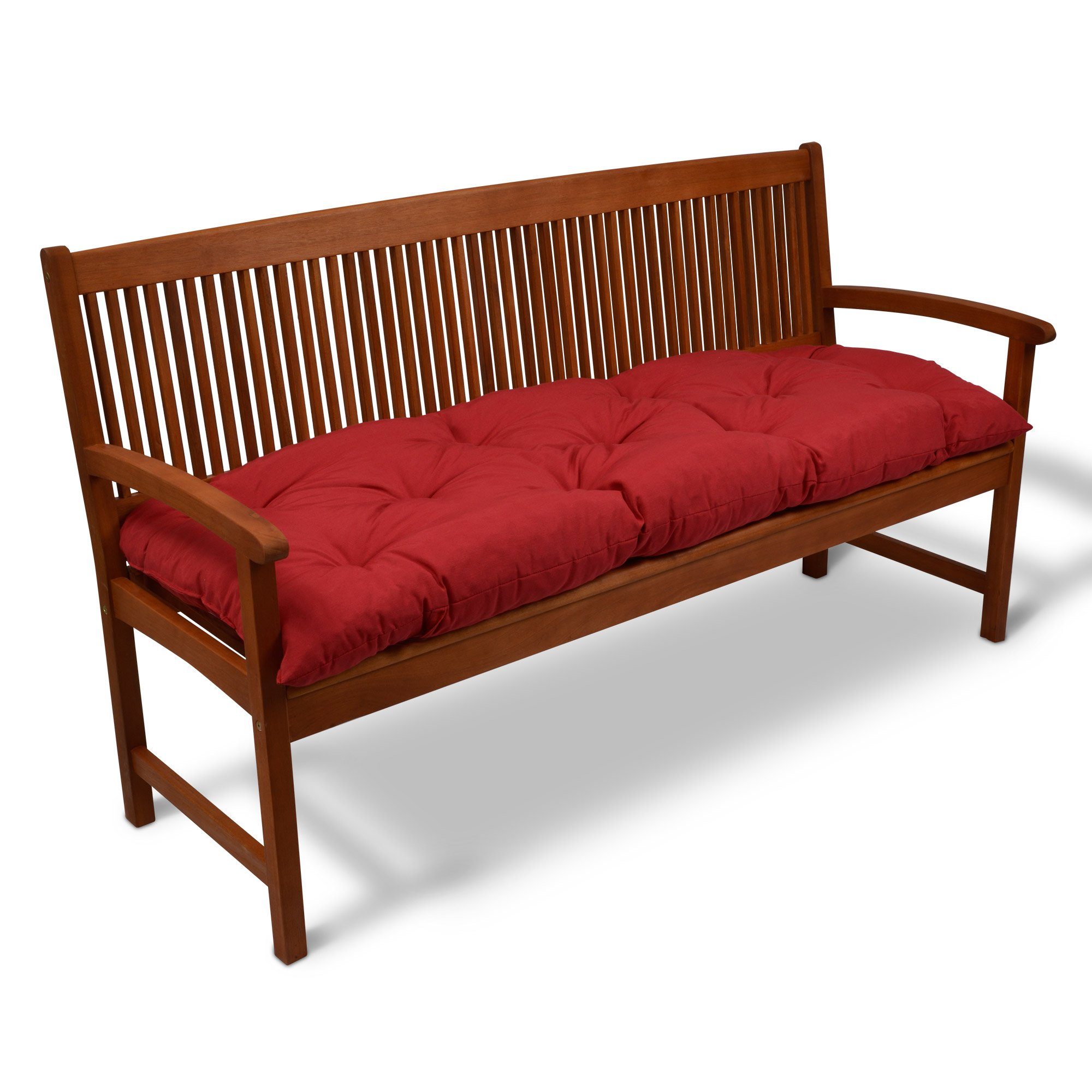 Beautissu Bankauflage Bankauflage Flair BK, ca.100x50x10cm, Rot, Sitzkissen für Gartenbank, Bankpolster Outdoor & Hollywoodschaukel – Bild 2 von 5