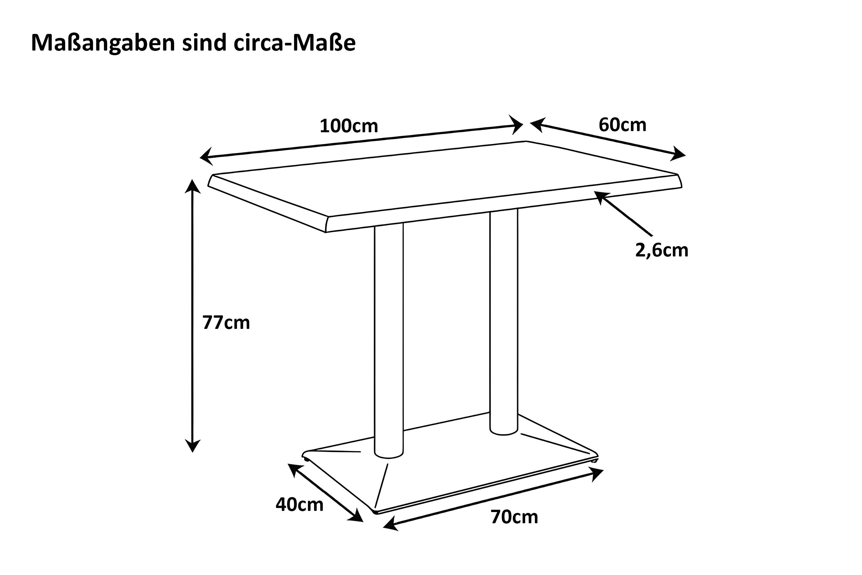 SAM® Bistrotisch Isola, Akazien- oder Mangoholz, Baumkante, Säulengestell a günstig online kaufen