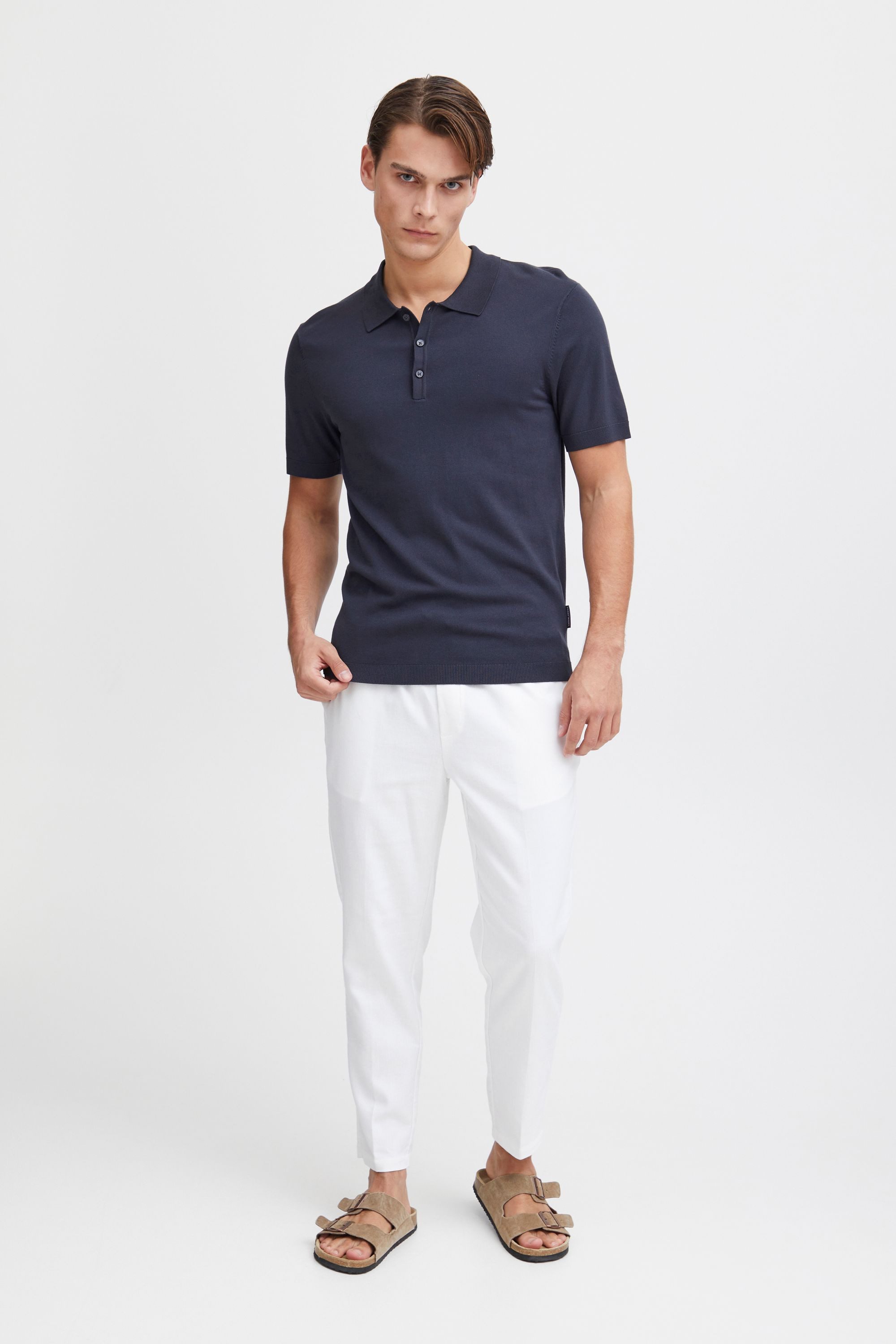 Casual Friday Poloshirt CFKarl Strukturiertes Poloshirt mit Reißverschluss