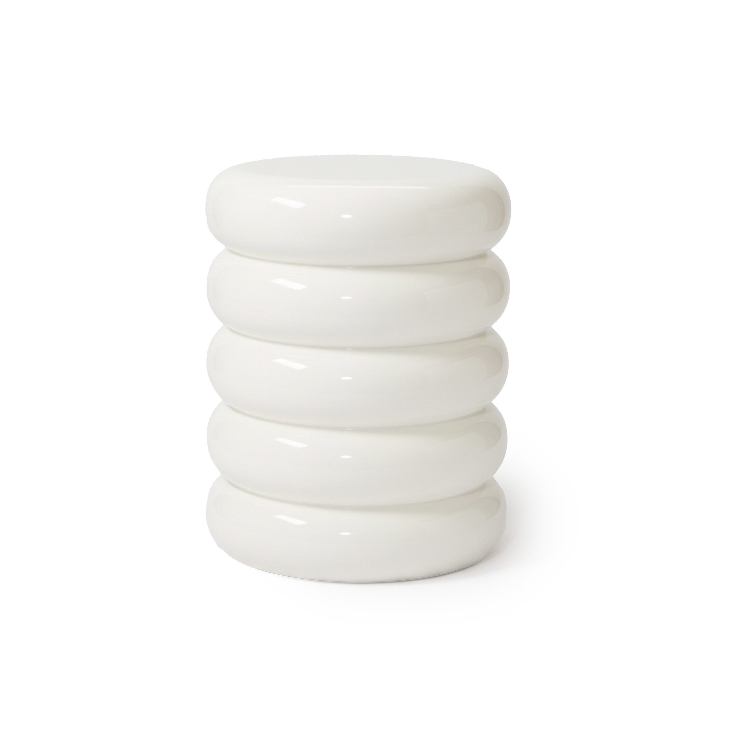 relaxdays Beistelltisch Bubble Desig, weiß