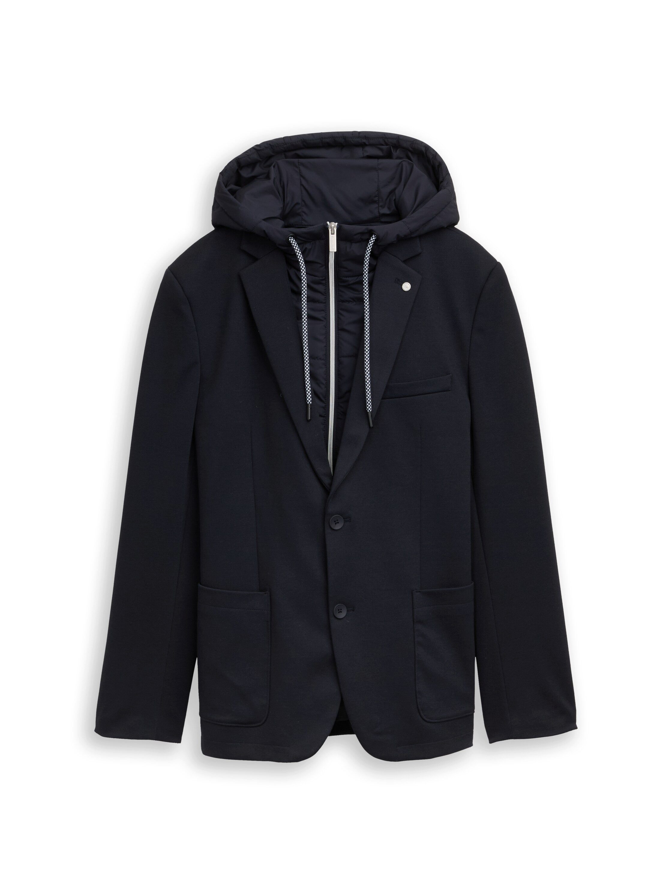 TOM TAILOR Jackenblazer 2-in-1 Sakko mit herausnehmbarem Einsatz mit Kapuze