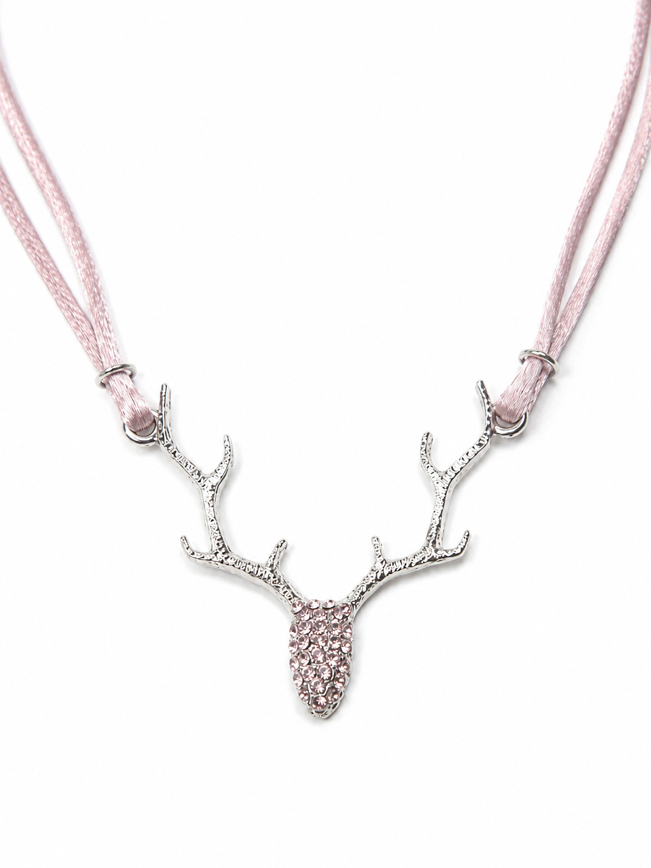 Allgäu Rebell Collier Rosi, zweireihiges Satinband