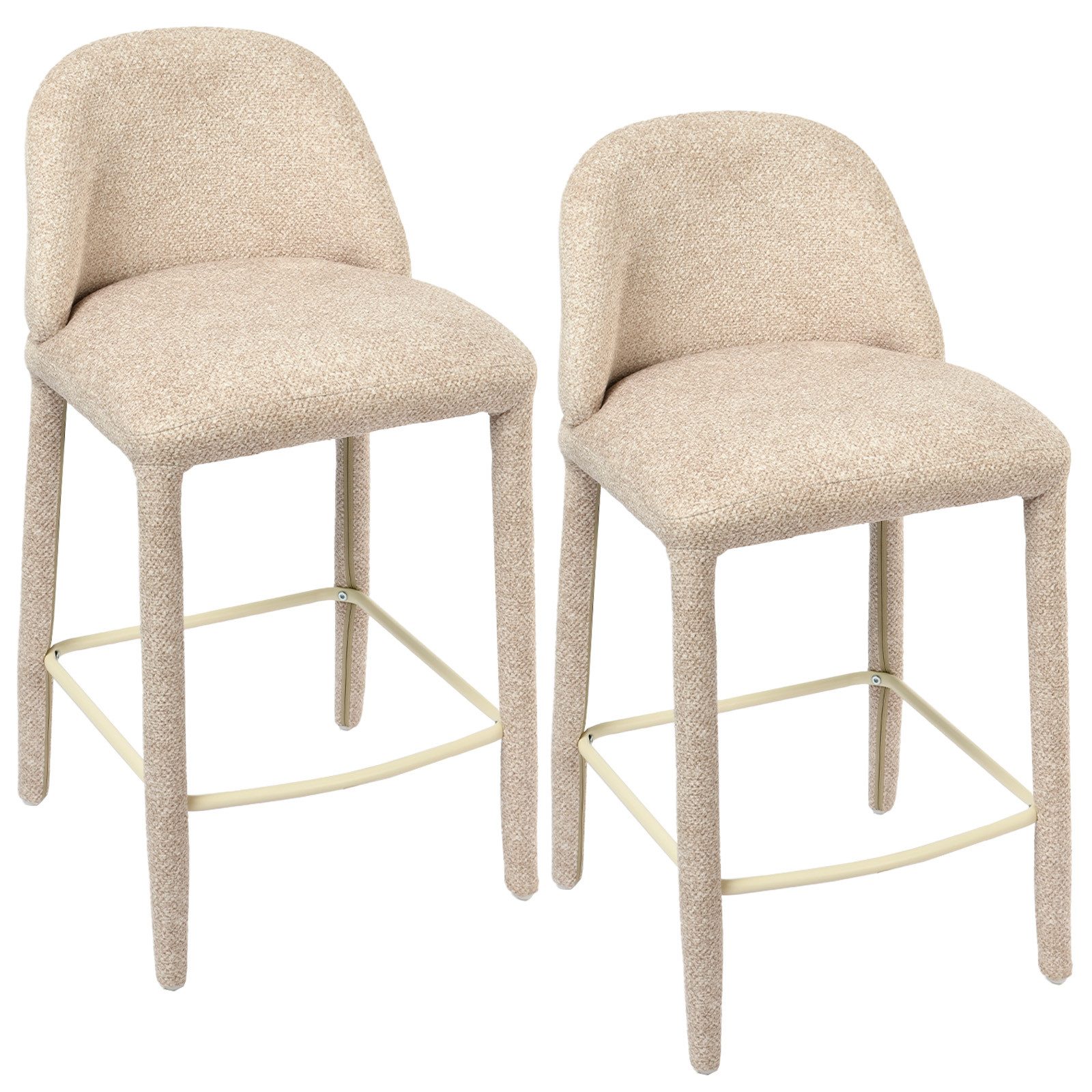Duhome Barhocker (5520A1), 2er/4er Set, Barstuhl aus Bouclé