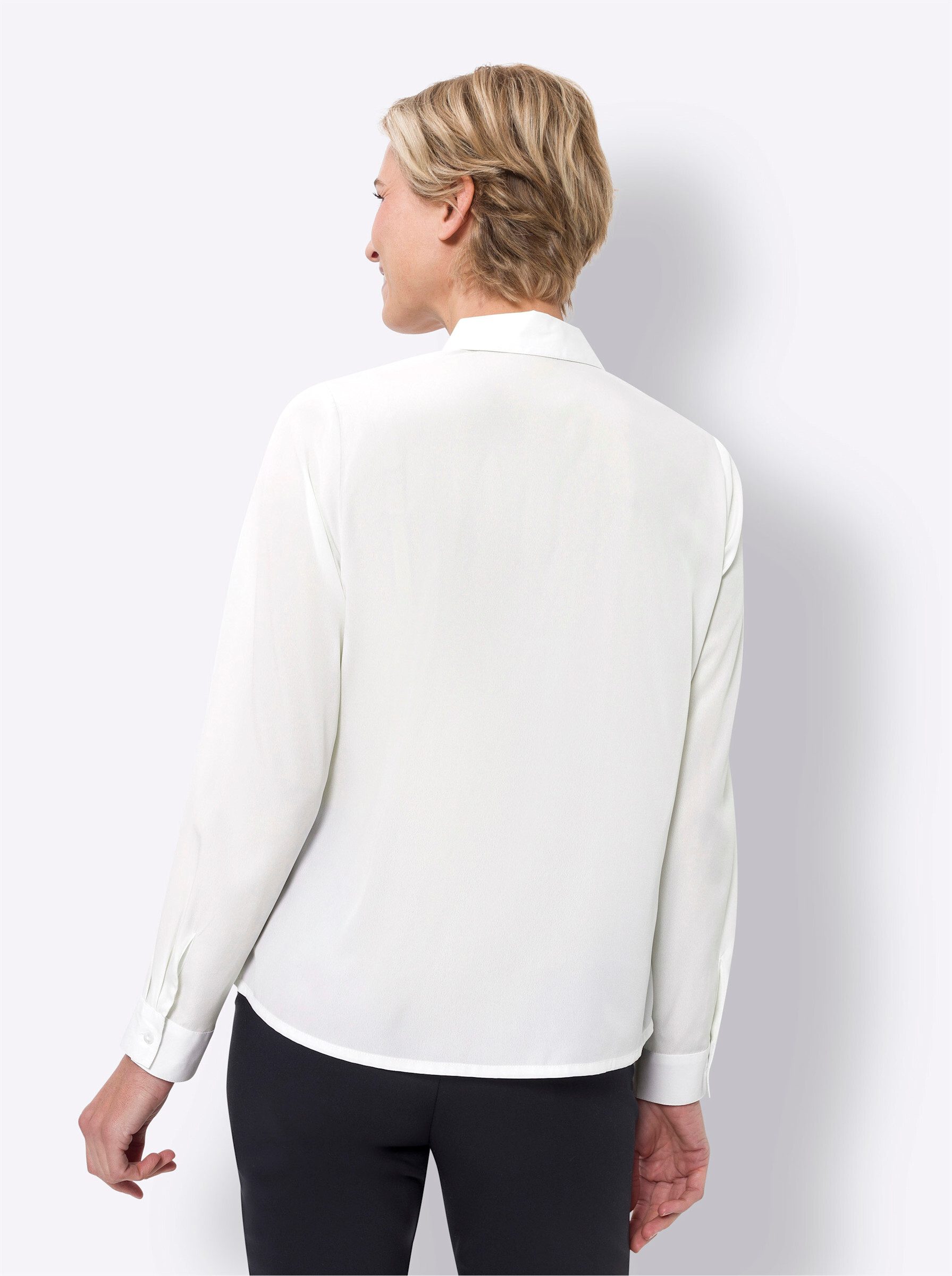 Sieh an! Klassische Bluse Langarm-Bluse günstig online kaufen