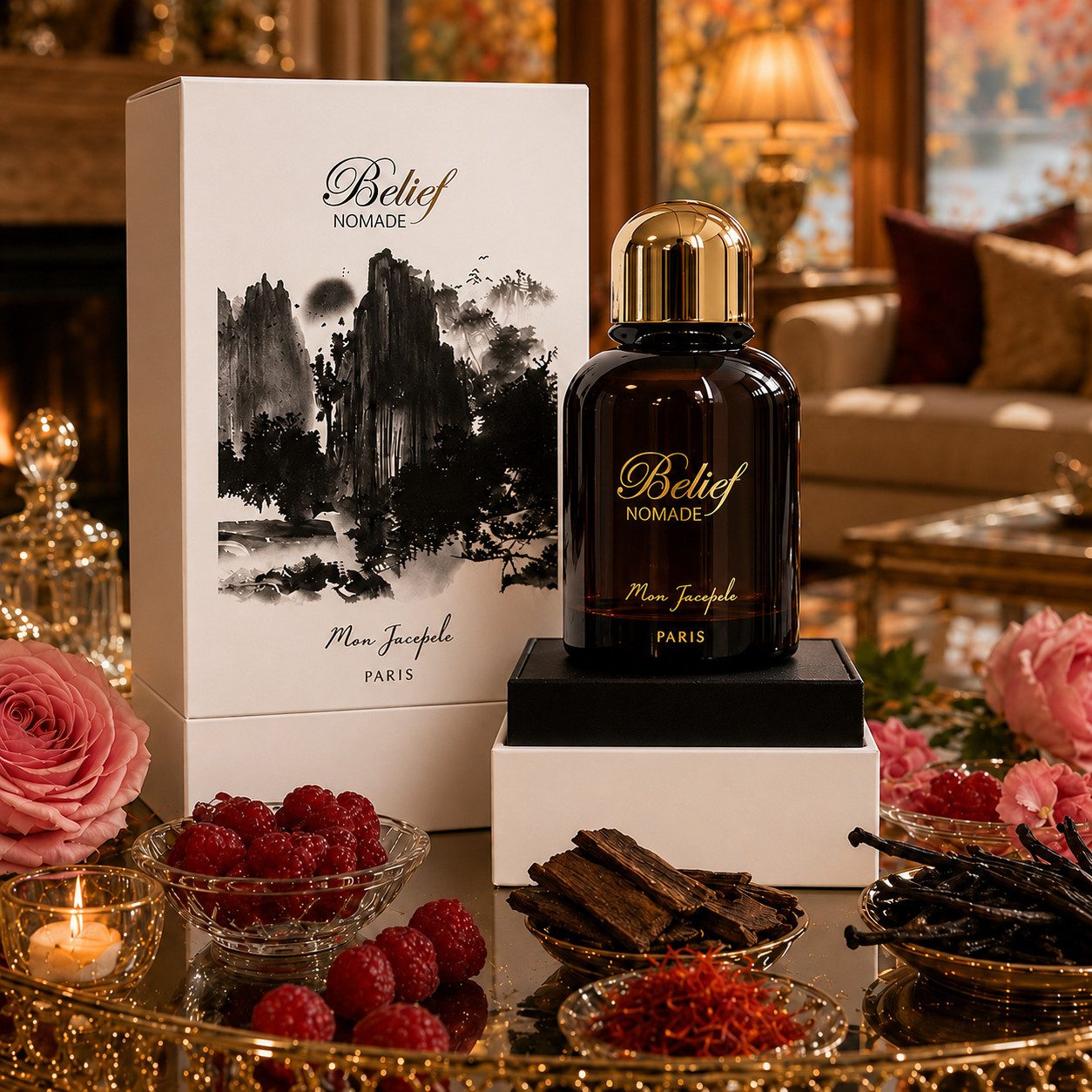 Marc Joseph Paris Eau de Parfum Belief Nomade Herrenduft Orientalisc Holzig Blumig aus Paris 100 ml, Luxuriöser HerrenDuft, langanhaltend, elegant, Premium Verpackung