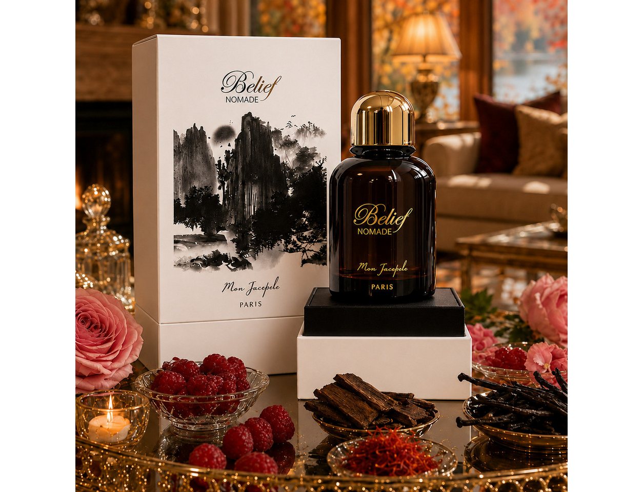 Marc Joseph Paris Eau de Parfum Belief Nomade Herrenduft Orientalisc Holzig Blumig aus Paris 100 ml, Luxuriöser HerrenDuft, langanhaltend, elegant, Premium Verpackung