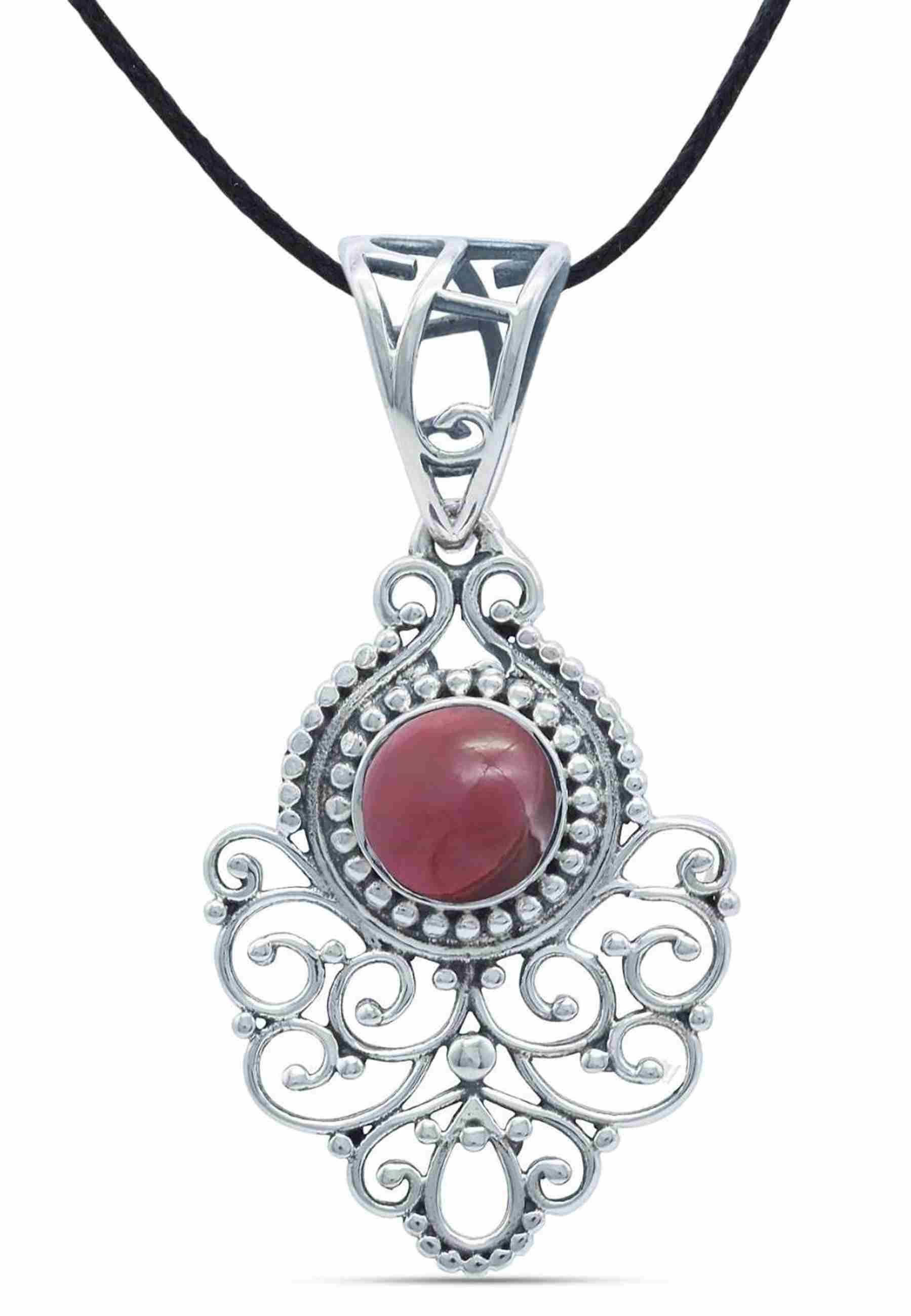 mantraroma Kettenanhänger DALIRI aus 925 Silber mit Granat (Kettenanhänger günstig online kaufen