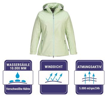 Blue Wave Funktionsjacke Damen Jacke Hannah - Regenjacke abnehmbare Kapuze und Mesh-Innenfutter