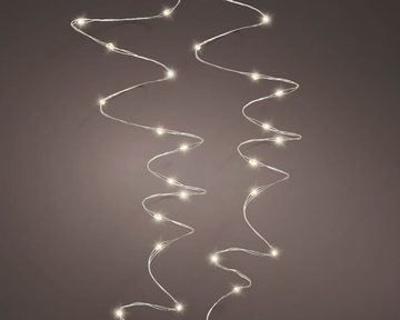 Lumineo LED-Lichterkette Lumineo Lichterkette String Lights 180 LED 9 m warm weiß, Silber Draht, Indoor, Outdoor, IP44-Schutz