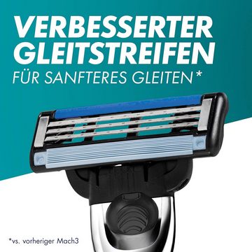 Gillette Rasierklingen Mach3 Turbo Rasurklingen Nassrasierer Ersatzklingen 3-fach-Klinge, 1-tlg., - 8 Klingen, Edelstahl, rostfrei