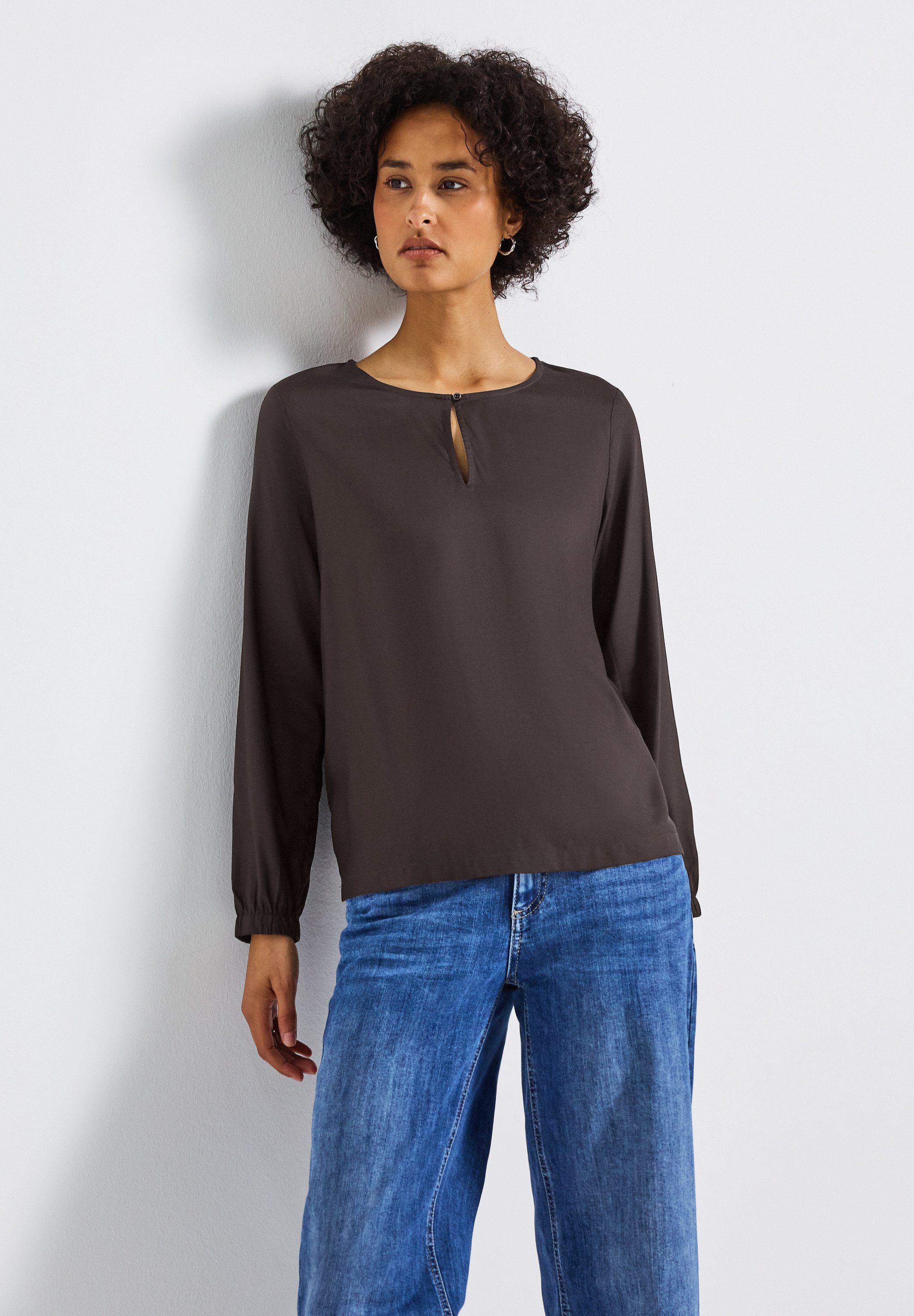 STREET ONE Langarmbluse mit Cut-Out günstig online kaufen