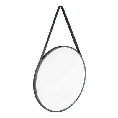 Meinposten Wandspiegel Spiegel schwarz rund Metall Dekospiegel Schminkspiegel Ø 45 cm (1-St)