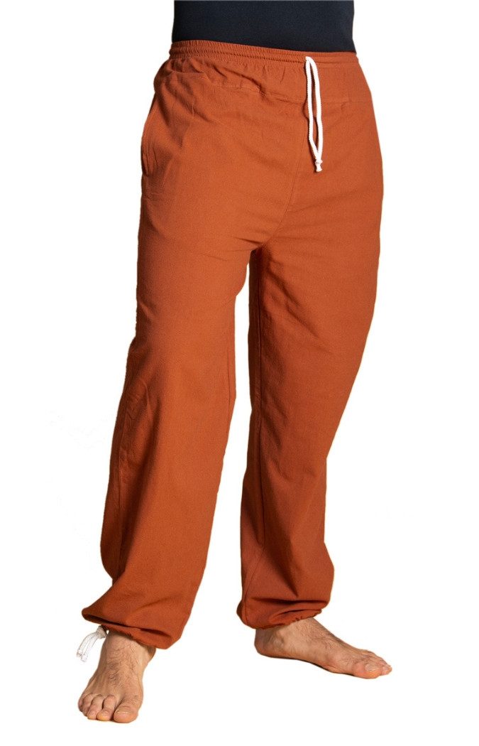 PANASIAM Stoffhose Sommerhose aus Baumwolle - blickdicht - leichte Freizeithose - Unisex Baumwollhose Damen & Herren - Schlupfhose f. Alltag Urlaub Homeoffice