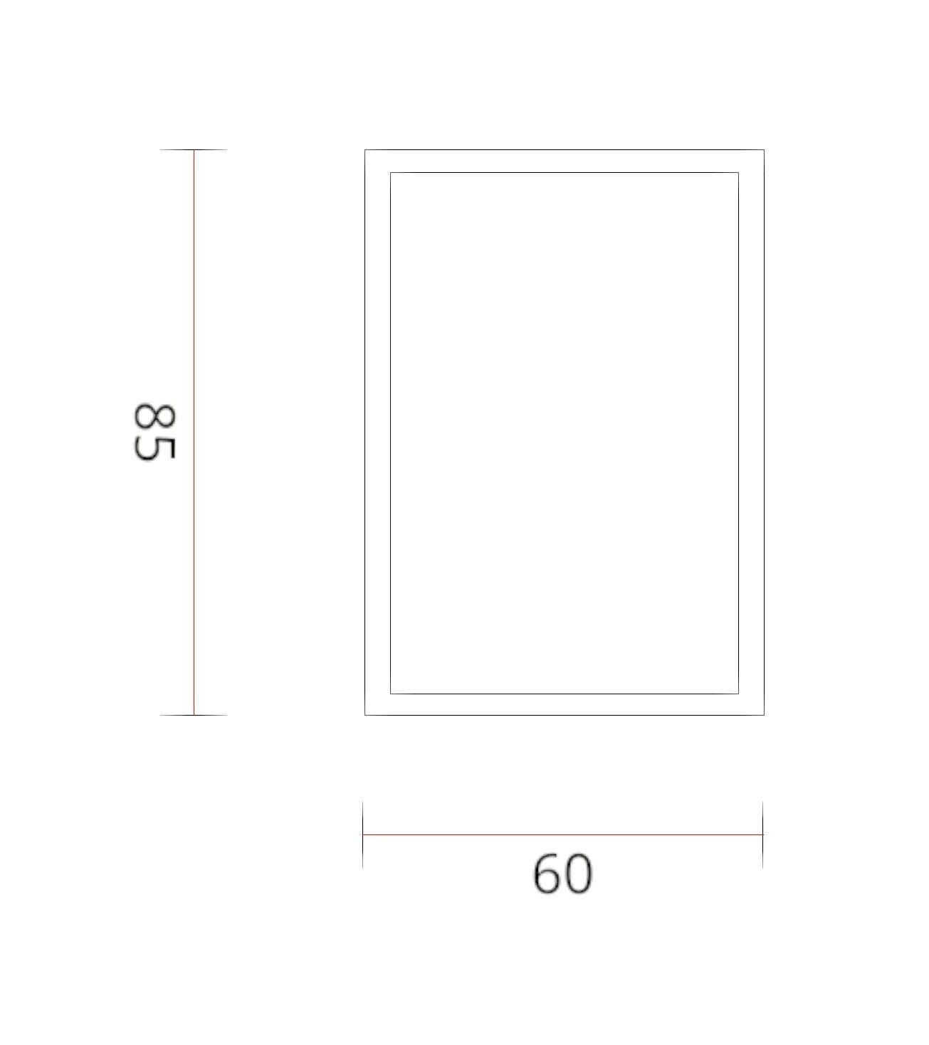 mit Flächenspiegel nobilia® elements LED-Lichtspiegel LED-Lichtfenster (1-St), 60cm