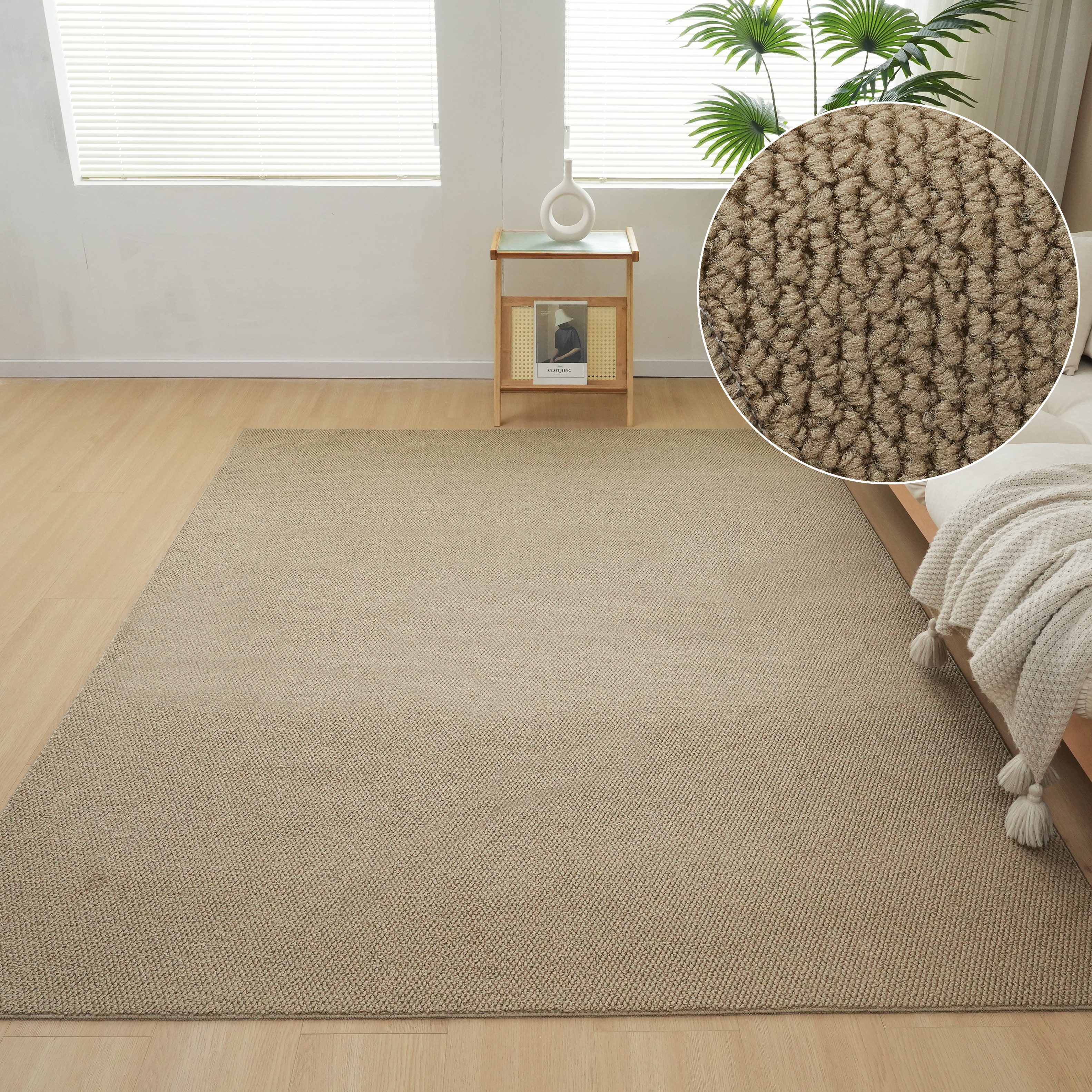 OTTO home Teppich Lilia, rechteckig, Höhe: 5 mm, Sisal-Optik, uni, waschbar, Wohnzimmer, Schlafzimmer, Esszimmer