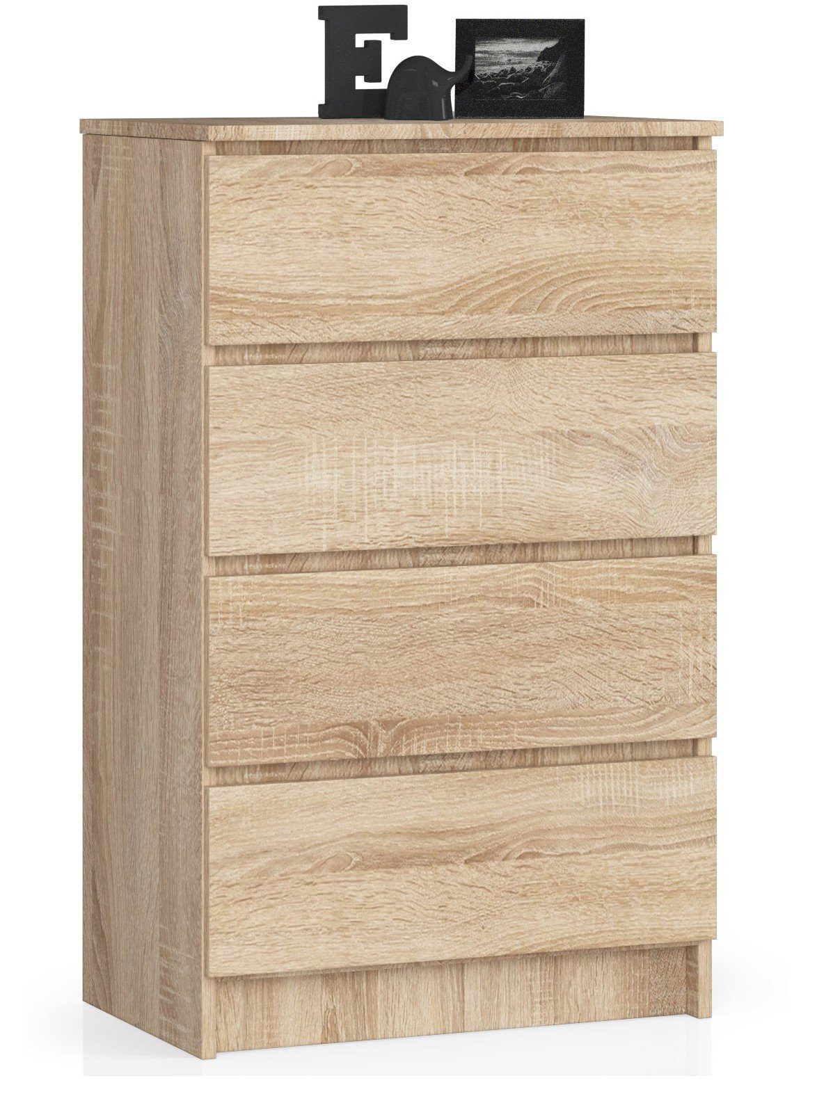 Raumhirsch Furniture Kommode mit 4 Schubladen 60 cm breit Holz Schrank, (viele Farbvarianten - Maße : 99 x 60 x 40 cm) - Hochwertig & stabil