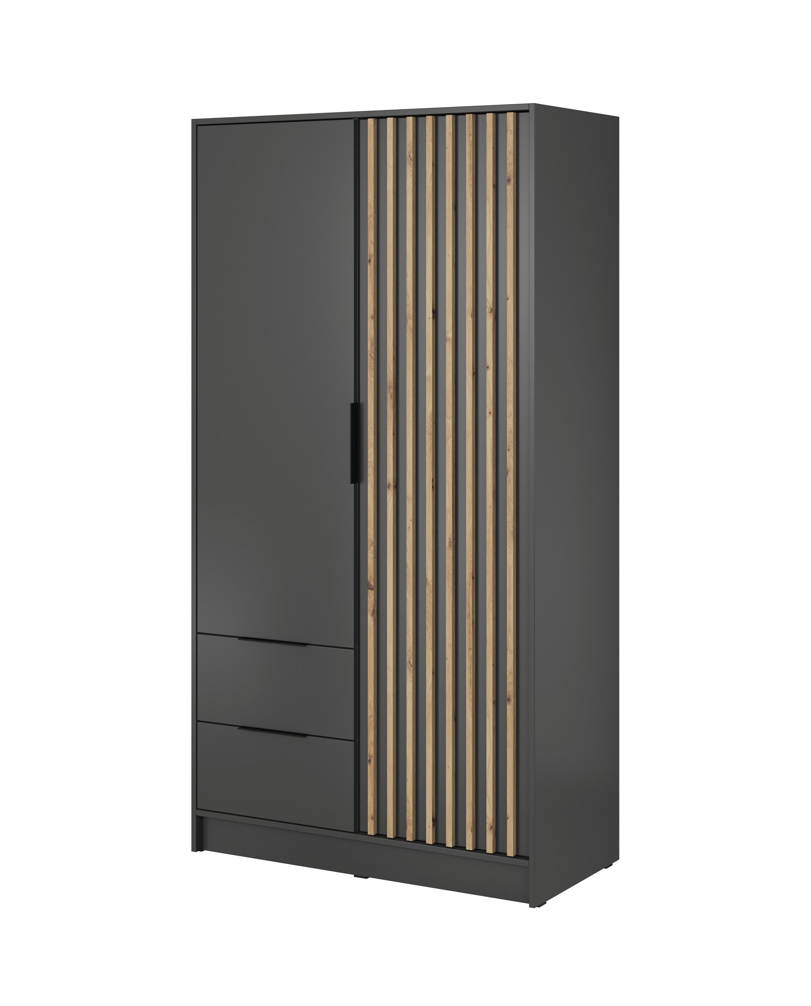 Compleo Kleiderschrank LISA Drehtürenschrank mit Lamellen, günstig online kaufen
