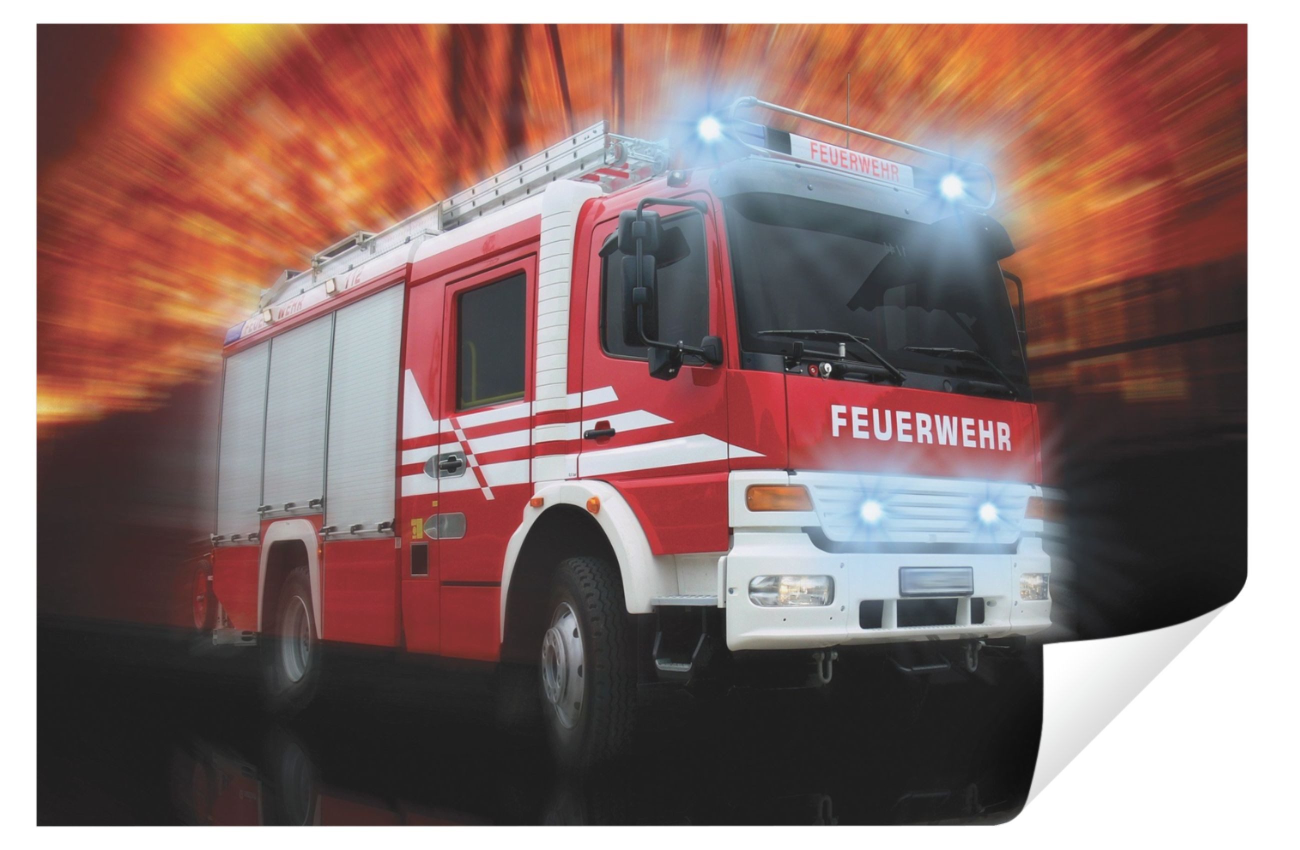Wallarena Fototapete Kinderzimmer Jungen Feuerwehr Auto Vlies Tapete für Ju günstig online kaufen