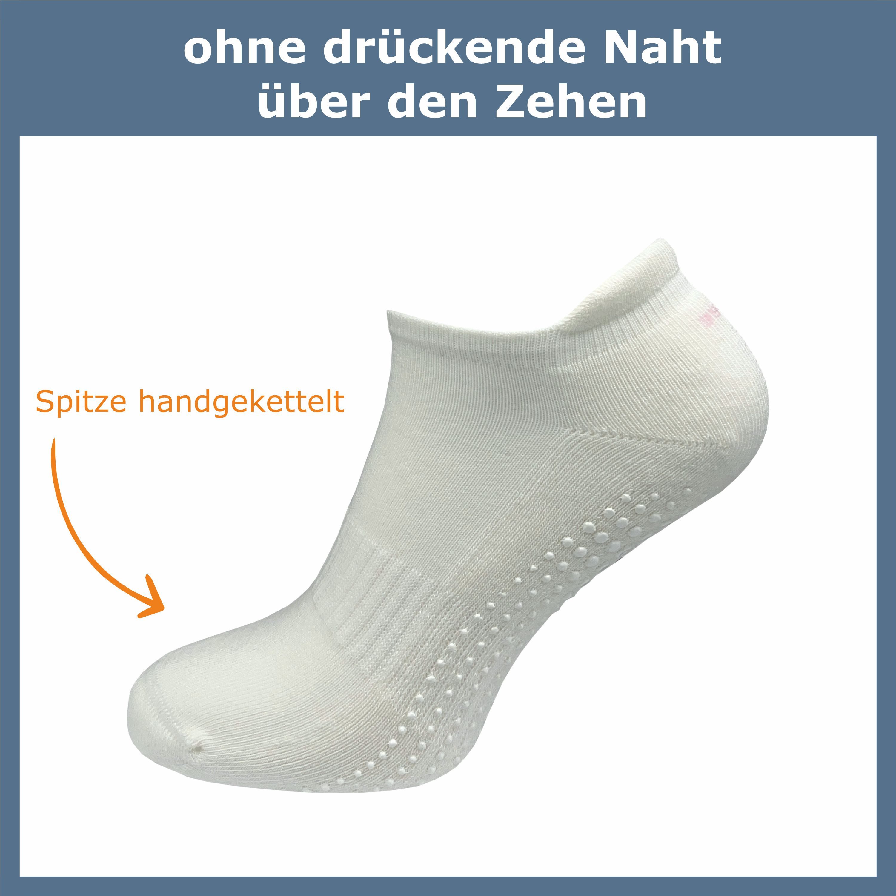 GAWILO ABS-Socken für Damen - Stoppersocken auch für Yoga & Pilates - Antirutsch (3 Paar) Sicherer Halt auf glatten Böden: Rutschfest mit hohem Baumwollanteil