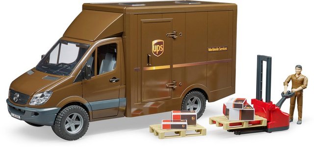 Image of BRUDER MB Sprinter UPS mit Fahrer und Zubehör Spielzeugfahrzeug, Mehrfarbig