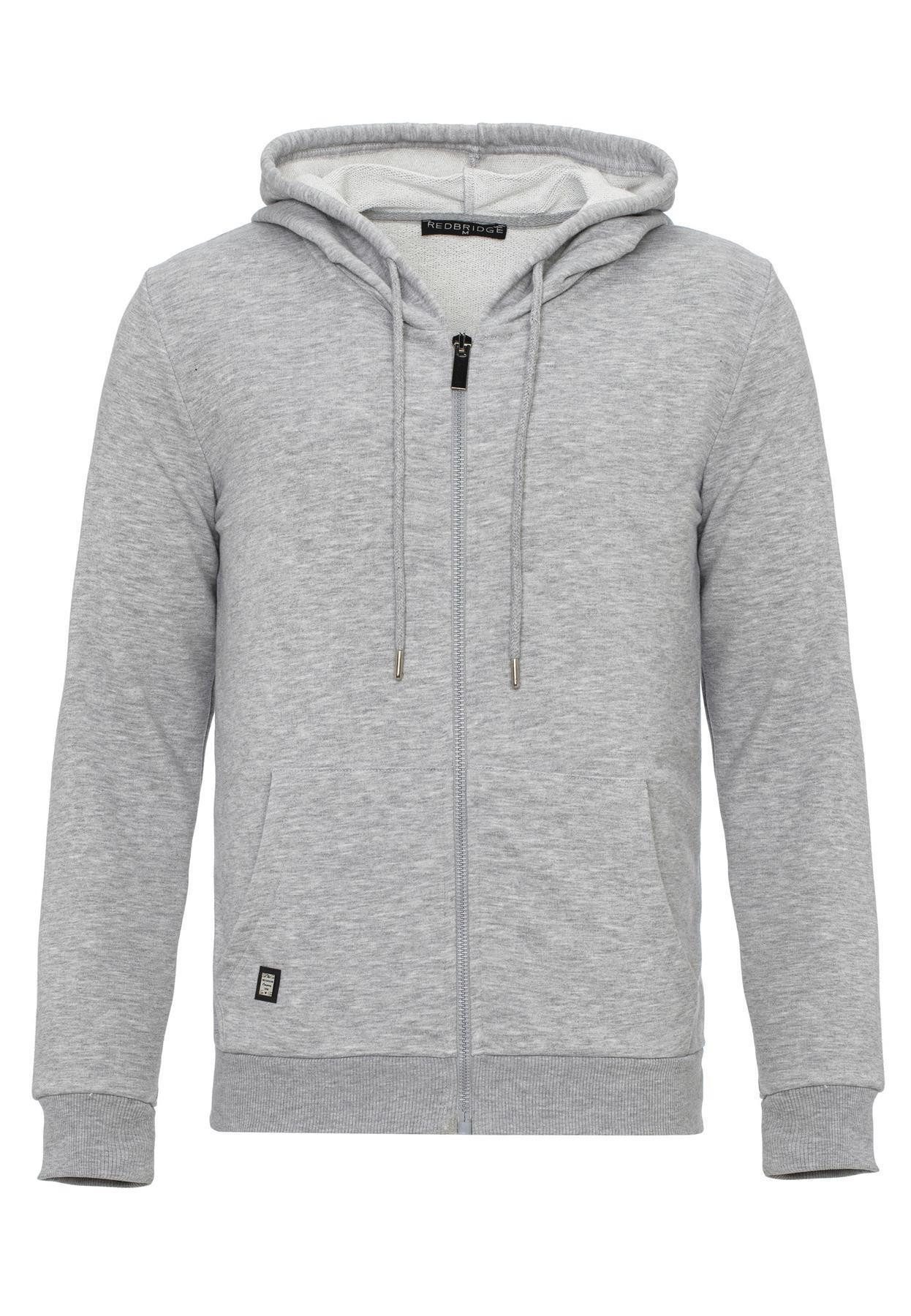 RedBridge Kapuzensweatjacke Premium Sweater mit Logopatch günstig online kaufen