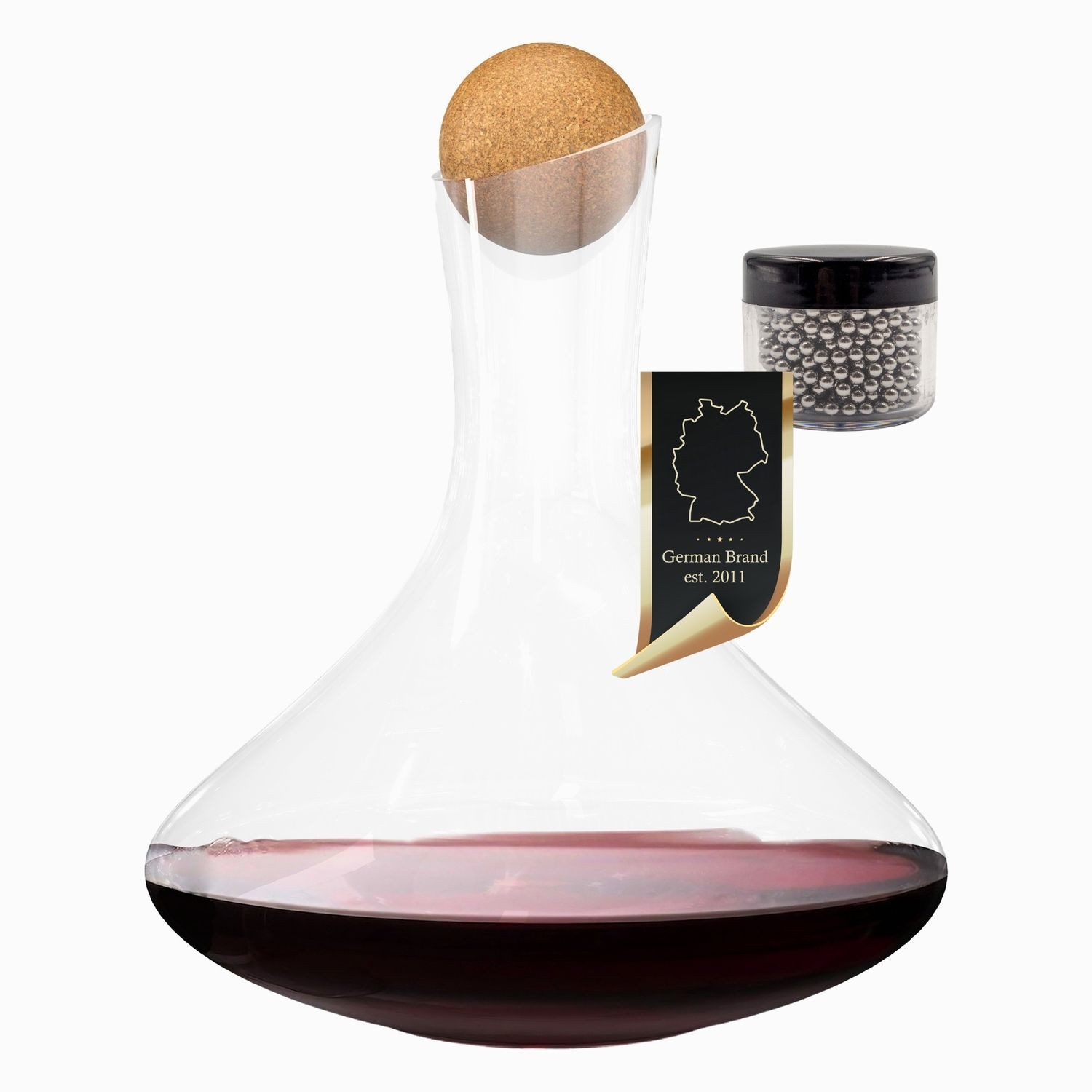 Intirilife Karaffe, (1-tlg), Glas Karaffe mit 1.8 L für Rotwein Dekanter Weinkaraffe