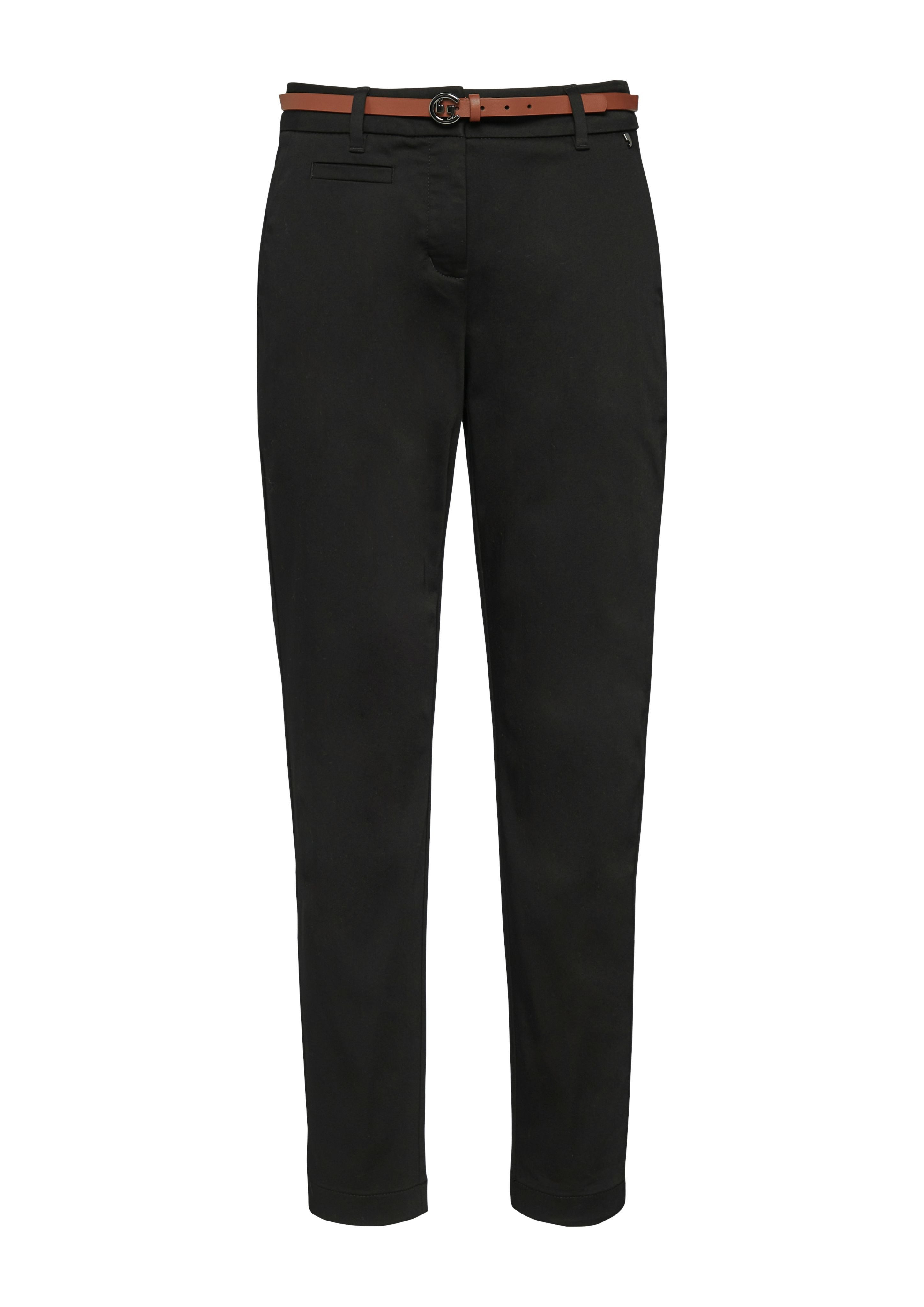 Comma Chinohose, mit Gürtel und Stretch günstig online kaufen