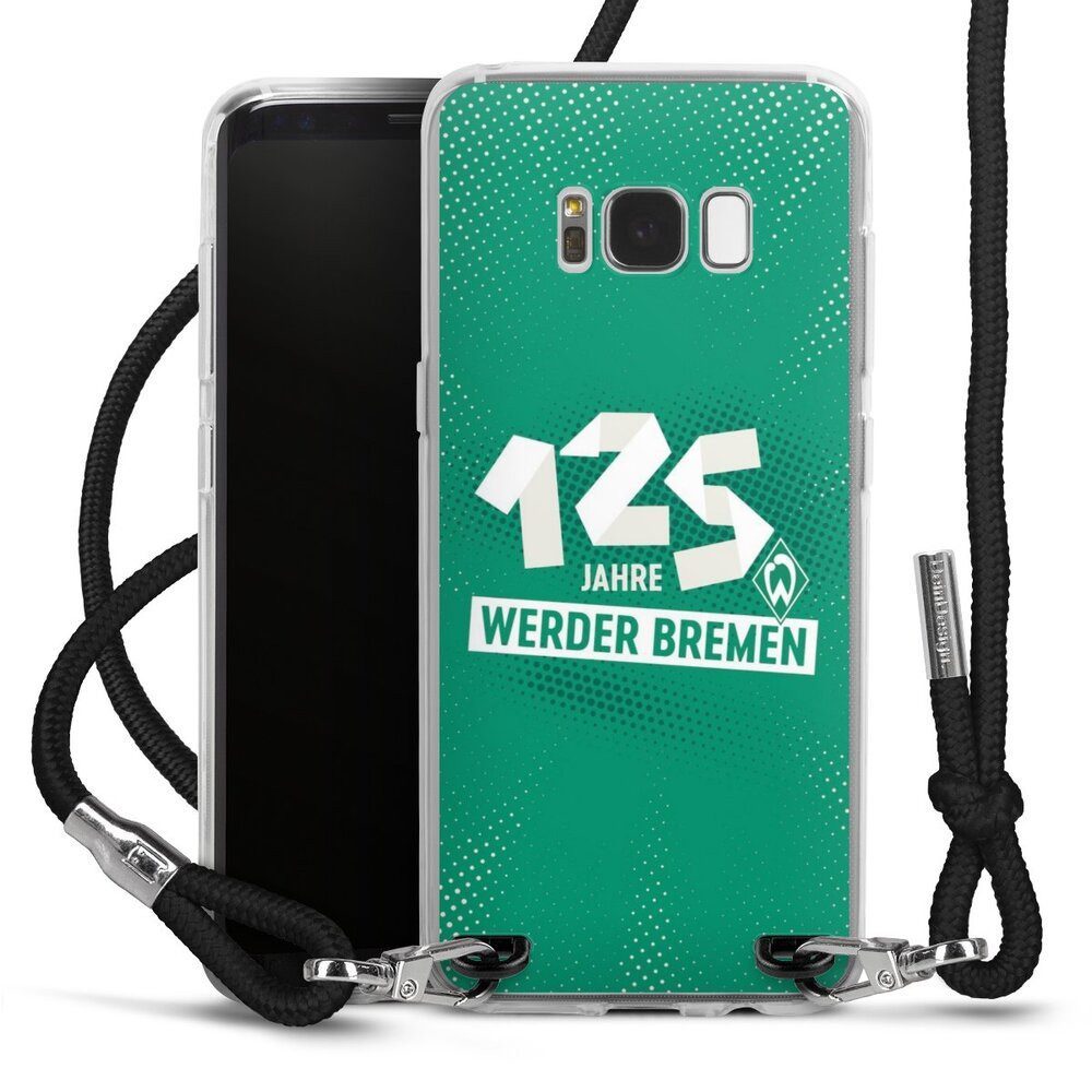 DeinDesign Handyhülle 125 Jahre Werder Bremen Offizielles Lizenzprodukt, Samsung Galaxy S8 Handykette Hülle mit Band Case zum Umhängen