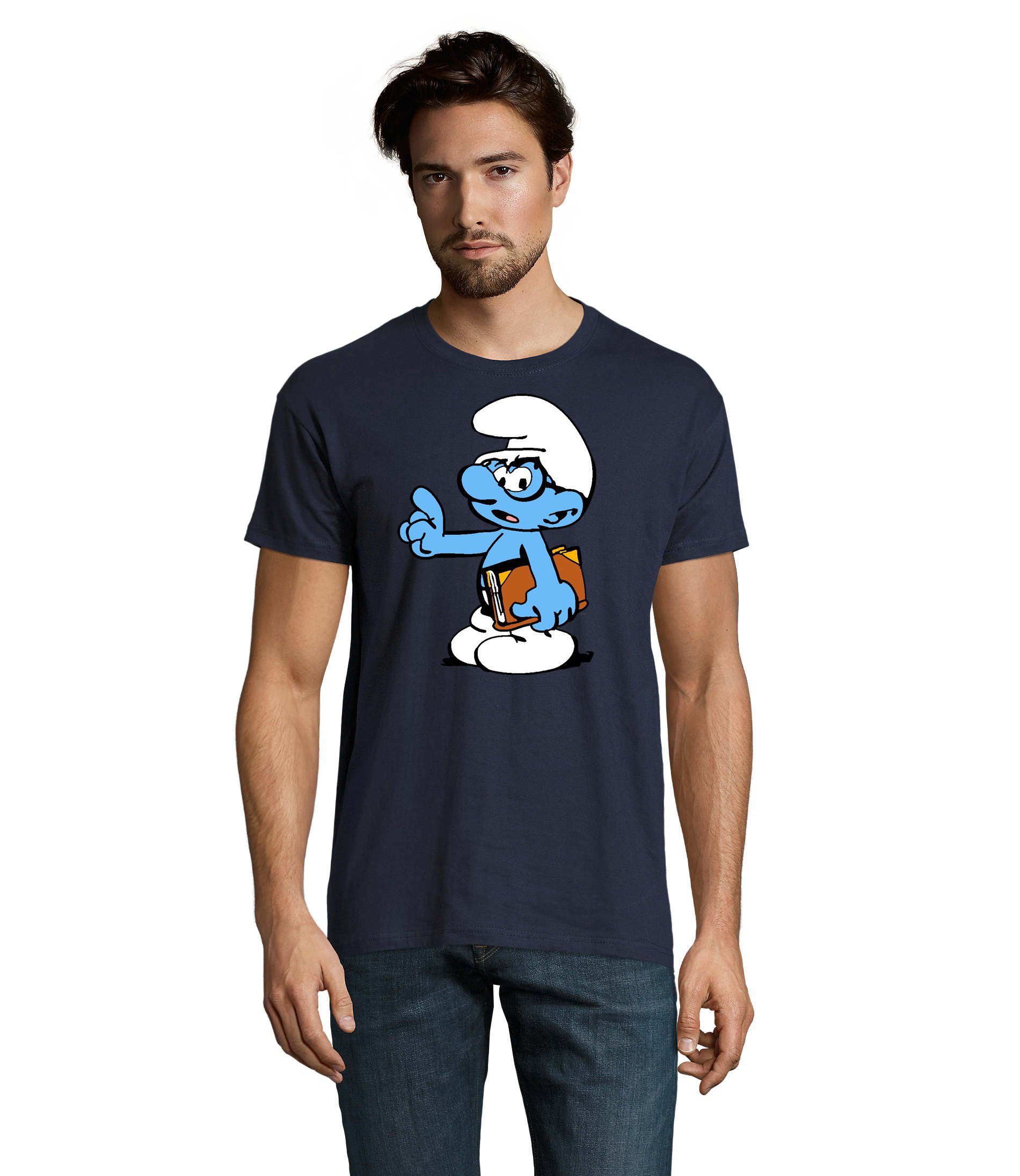 T-Shirt Herren Schlaubi Schlumpf Buch Schlumpfhausen Schlumpfine