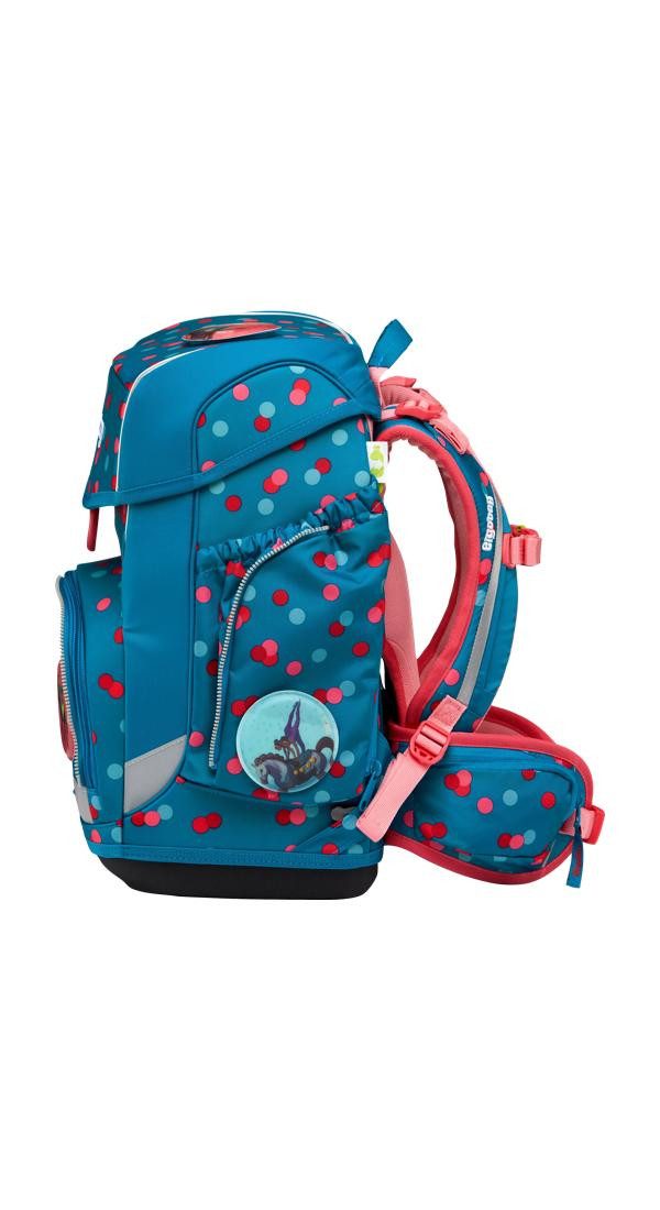 ergobag Schulranzen cubo Set (5-tlg., 5-teiliges Set), größenverstellbares Rückensystem