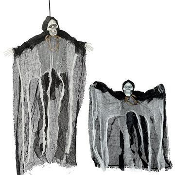 CEPEWA Dekofigur Halloween Sensenmann zum Aufhängen H60cm Halloween-Party Skelett