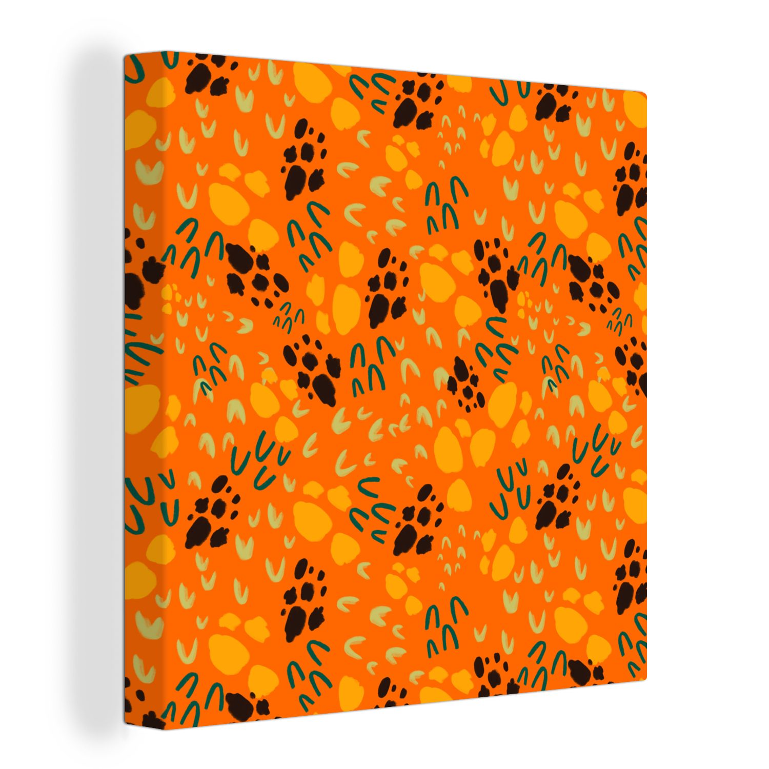 (1 Abstrakt OneMillionCanvasses® Orange Bilder Leinwand St), - - für Schlafzimmer Leinwandbild Muster, Wohnzimmer