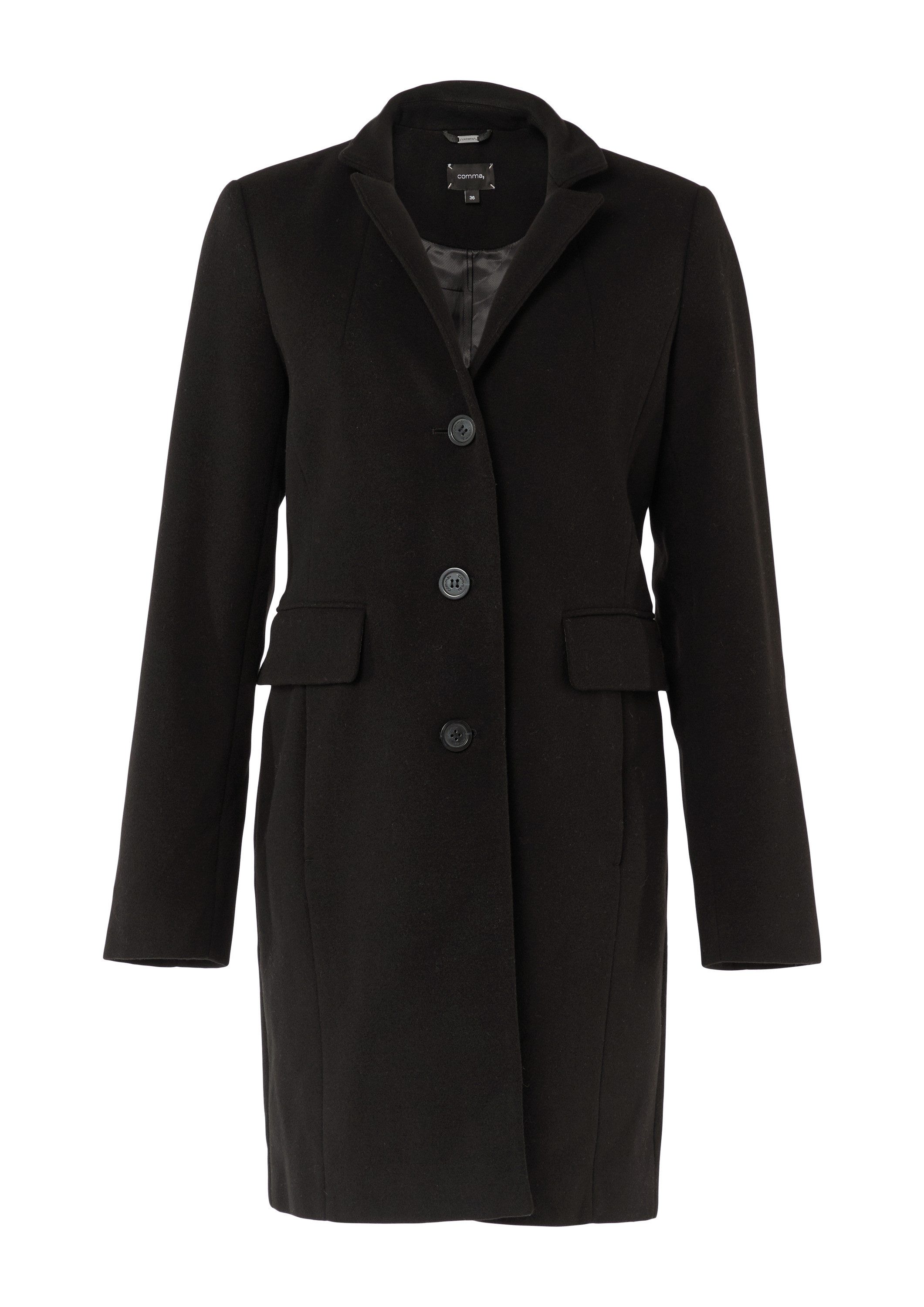 comma Funktionsmantel Outdoor-Mantel Schmaler Mantel in Woll-Optik günstig online kaufen