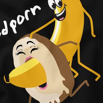 MoonWorks Tanktop Herren Tanktop Food Porn Motiv Spruch lustig Banane Donut Muscle Shirt Achselshirt Moonworks® mit Print