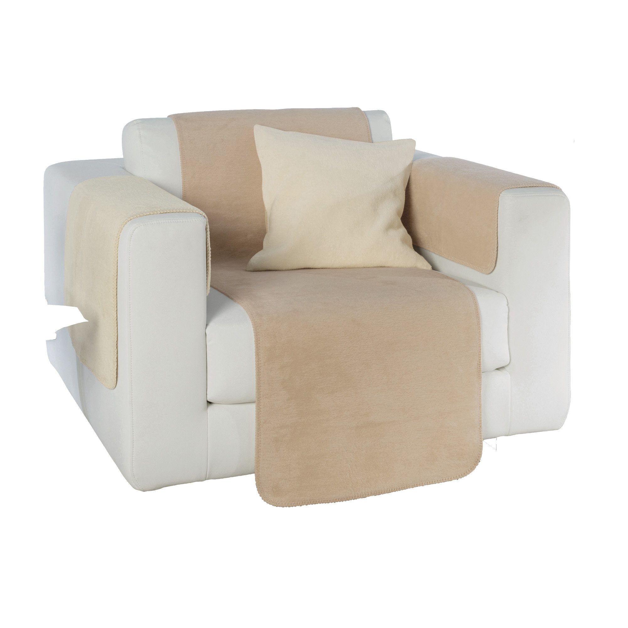Erwin Müller Sesselschoner Sessel- und Sofaschoner-Set "Matera" 3-teilig, Baumwollmischung Uni