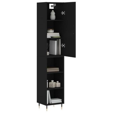 vidaXL Kleiderschrank Regal Highboard Schrank Hochschrank Schwarz 34,5x34x180 cm Holzwerksto