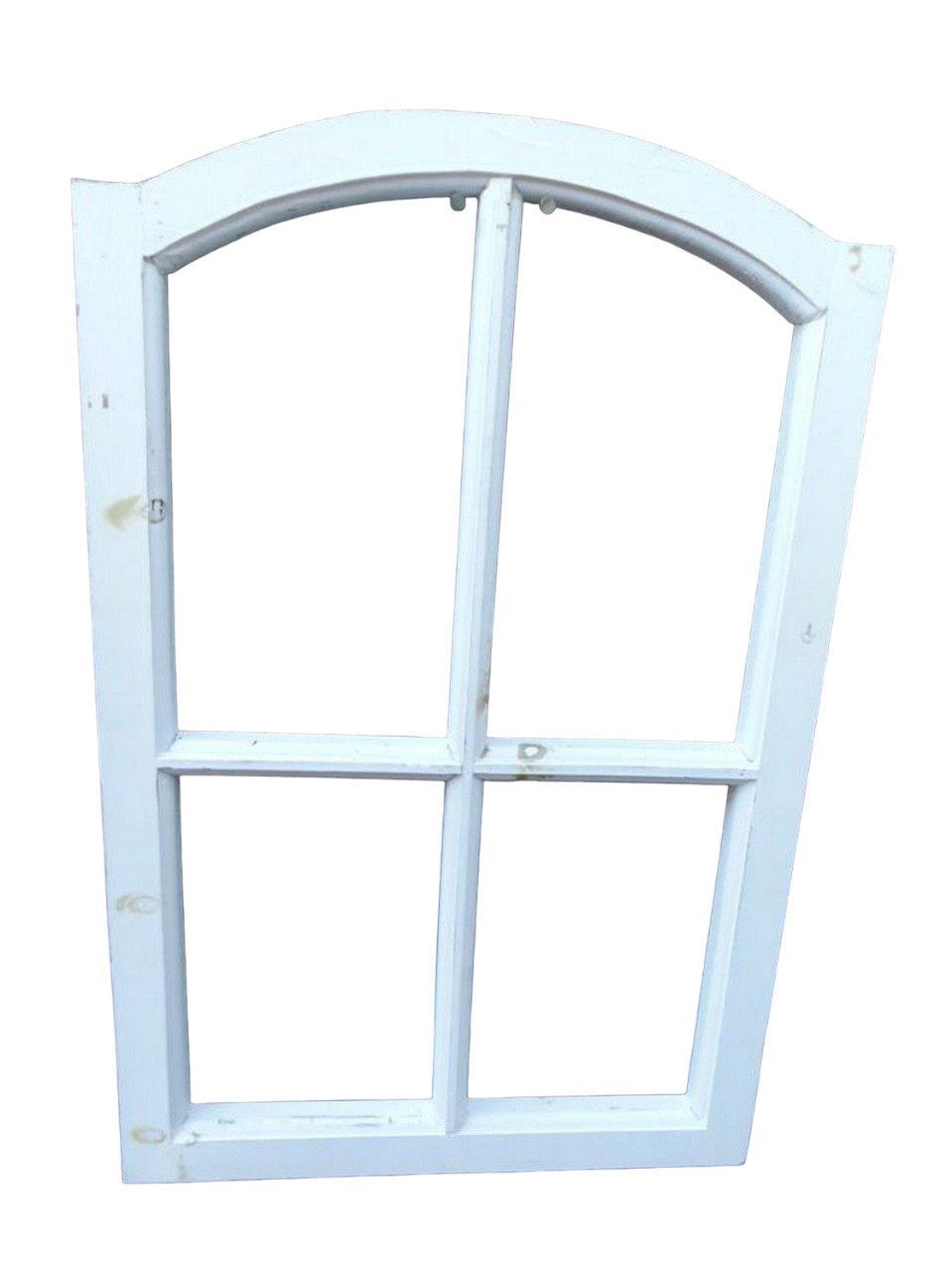 Deko-Impression Wanddekoobjekt Stabiles Fenster Sprossenfenster Dekorahmen abgerundet Holz weiss 77cm (1 St)