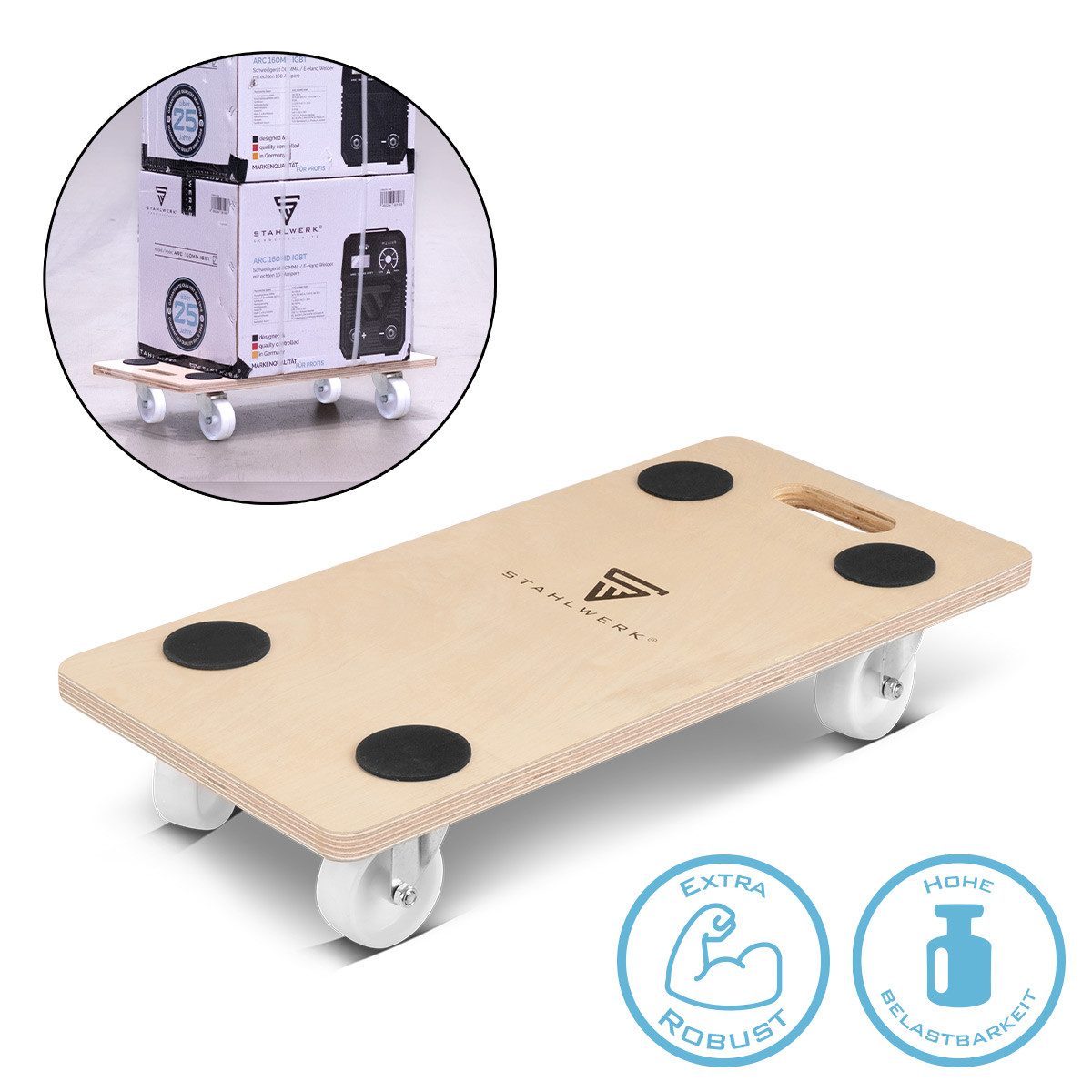 Rollbrett Rollwagen bis 250 kg 58x29 cm Rollbrett