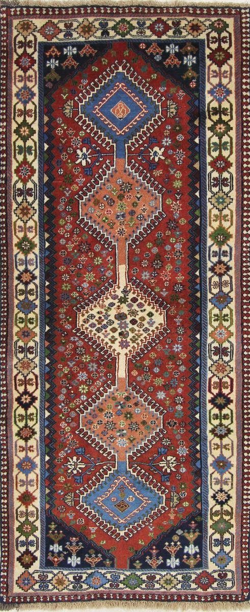 Orientteppich Yalameh 91x221 Handgeknüpfter Orientteppich / Perserteppich Läufer, Nain Trading, rechteckig, Höhe: 12 mm