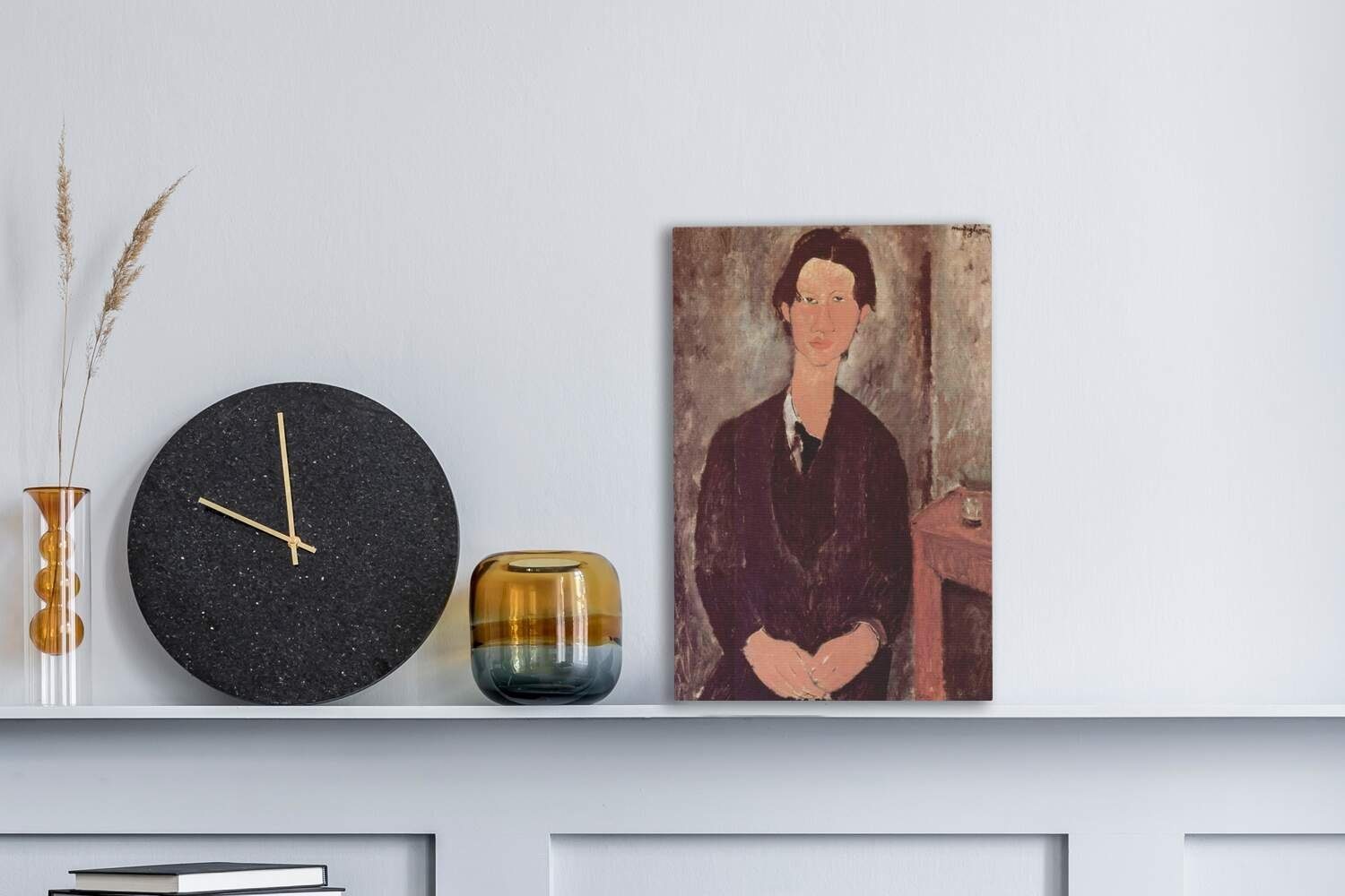 OneMillionCanvasses® Leinwandbild Chaim St), inkl. Leinwandbild Soutine (1 Zackenaufhänger, cm Modigliani, Gemälde bespannt 20x30 von fertig Gemälde, Amedeo 