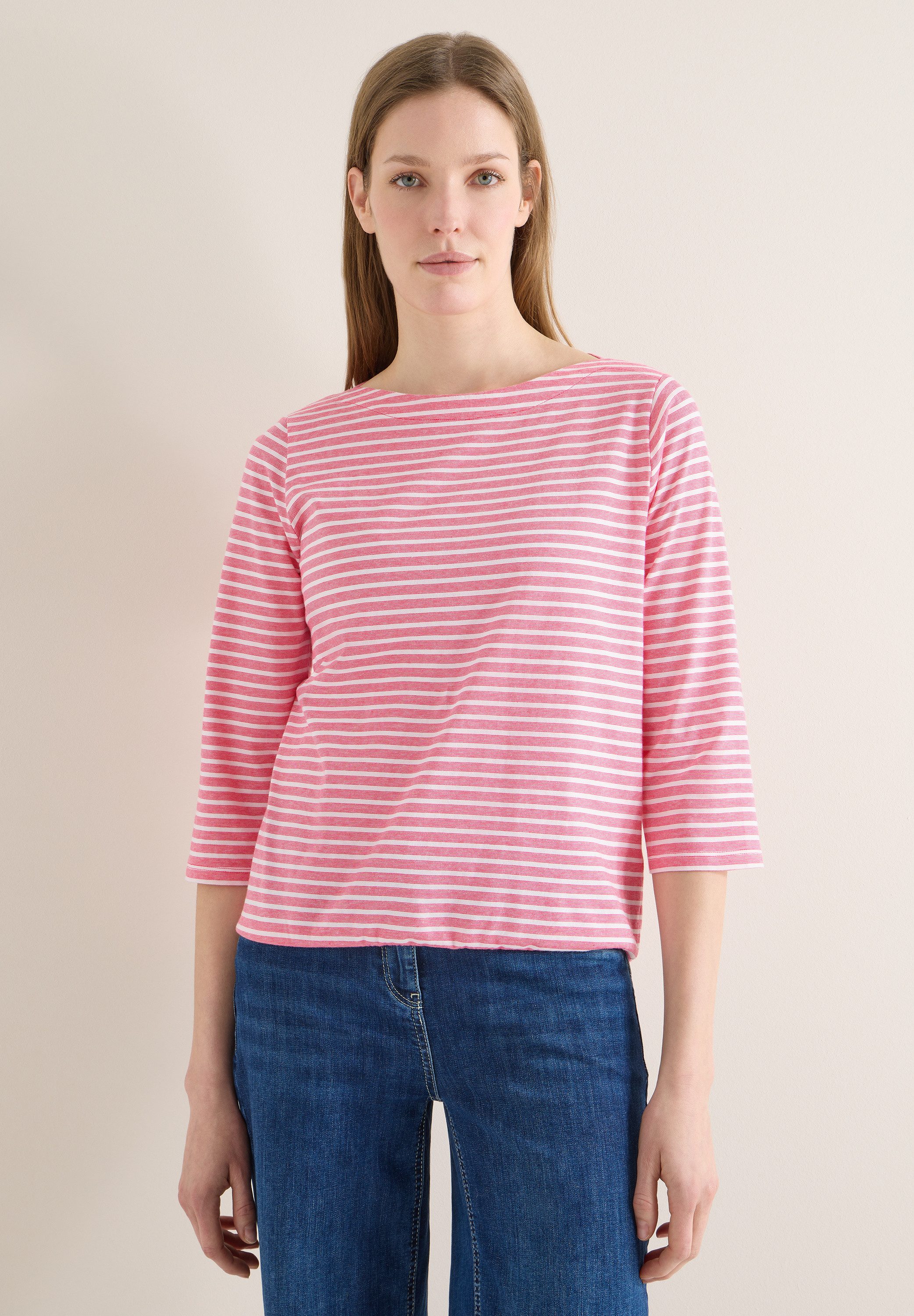 CECIL 3/4-Arm-Shirt mit U-Boot-Ausschnitt günstig online kaufen