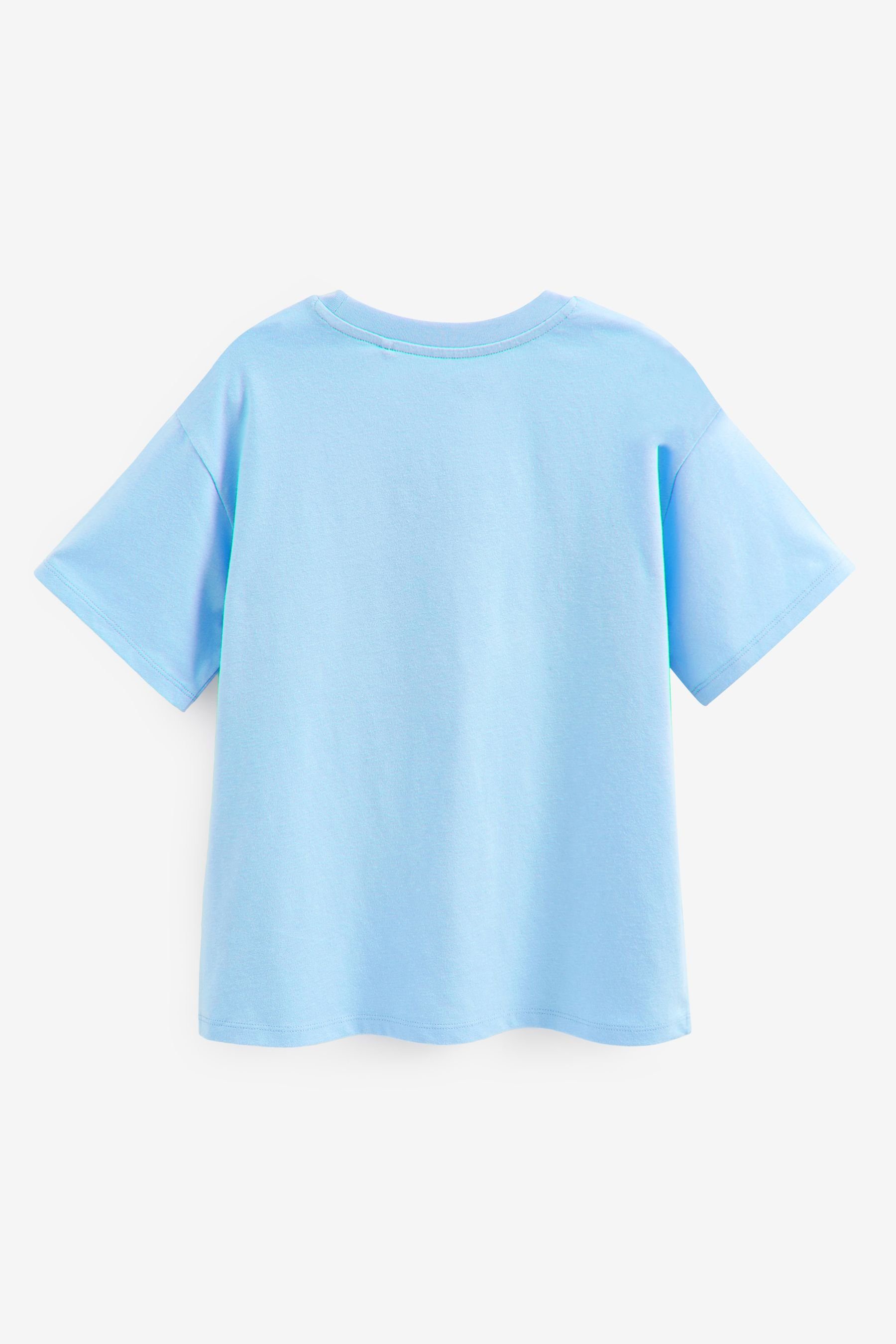 Stones Rainbow Blue Langarmshirt (1-tlg) Next Rolling Oversize-T-Shirt